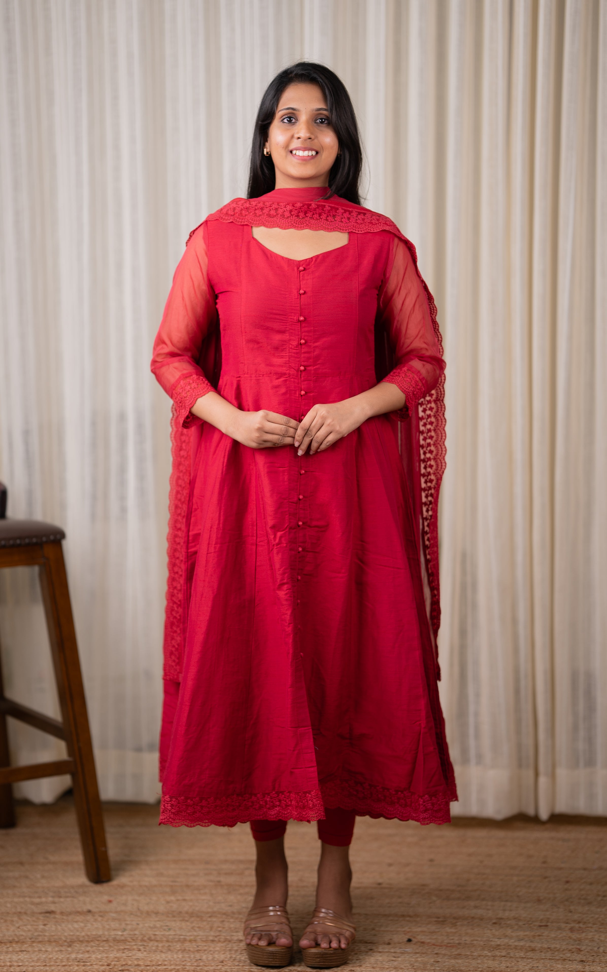 Preetha Reddish Pink (Kurti+Dupatta) KURTIS instore