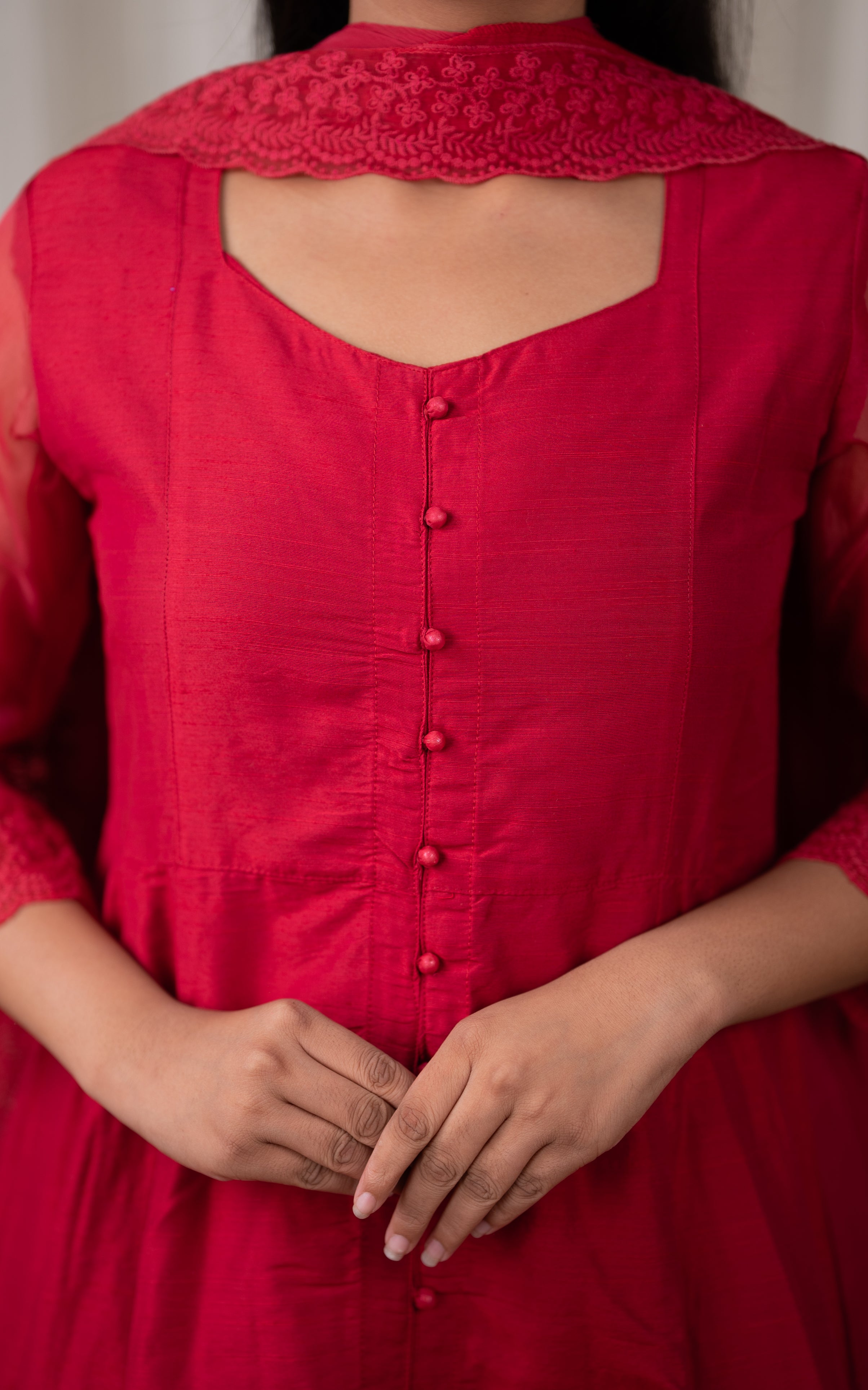 Preetha Reddish Pink (Kurti+Dupatta) KURTIS instore