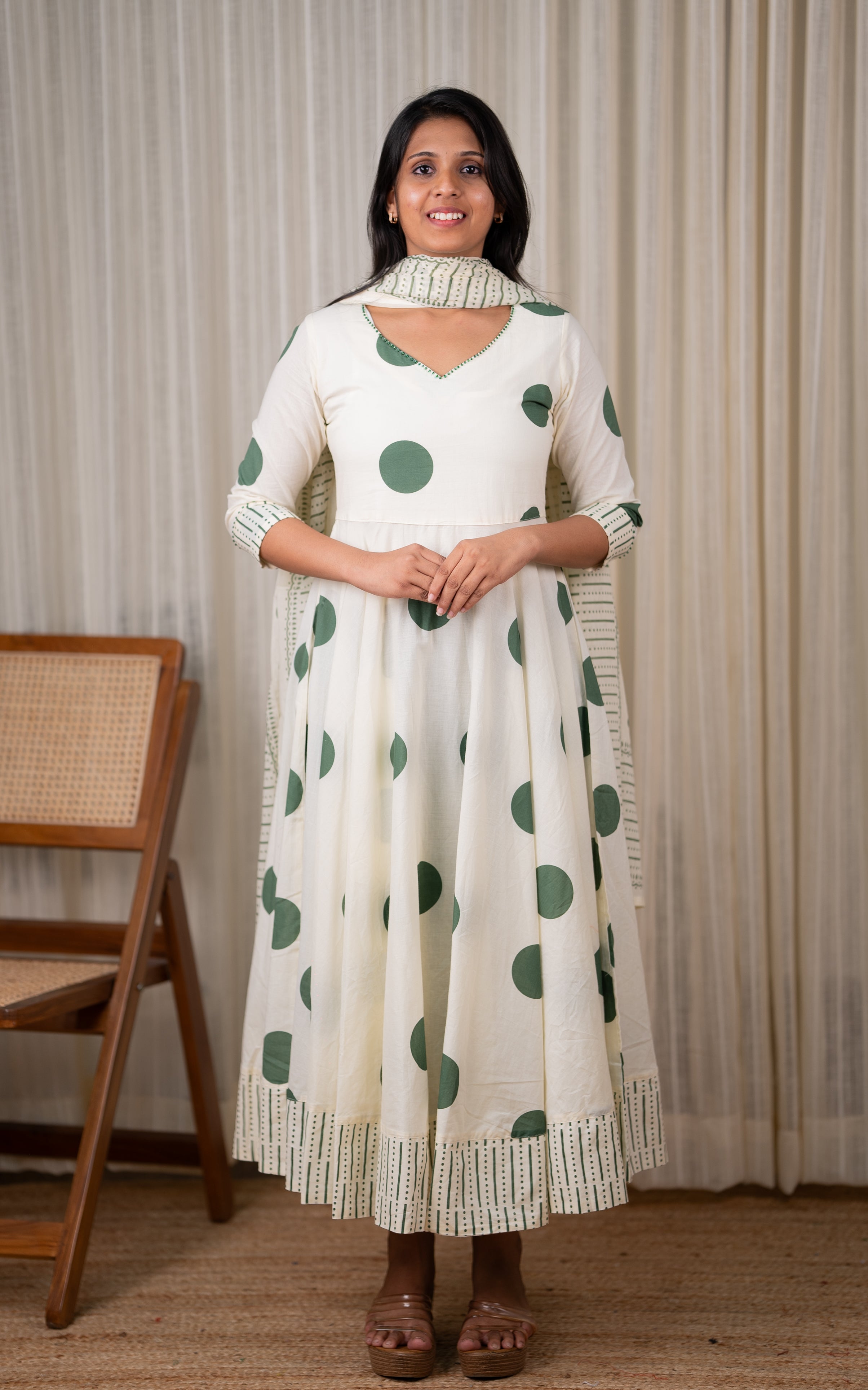 Samriddhi Green (Kurti+Dupatta) KURTIS instore