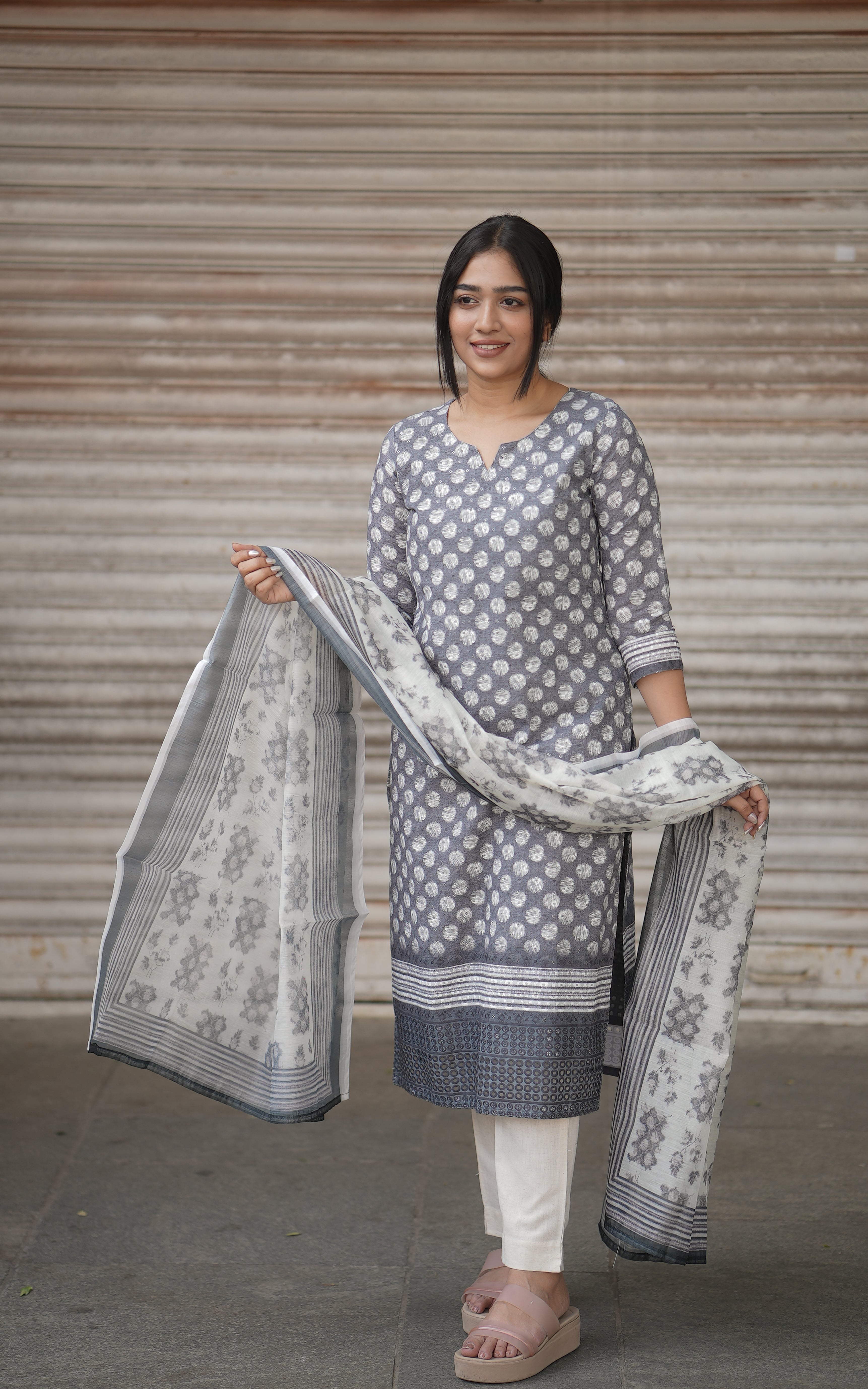 Grey kurtis best sale