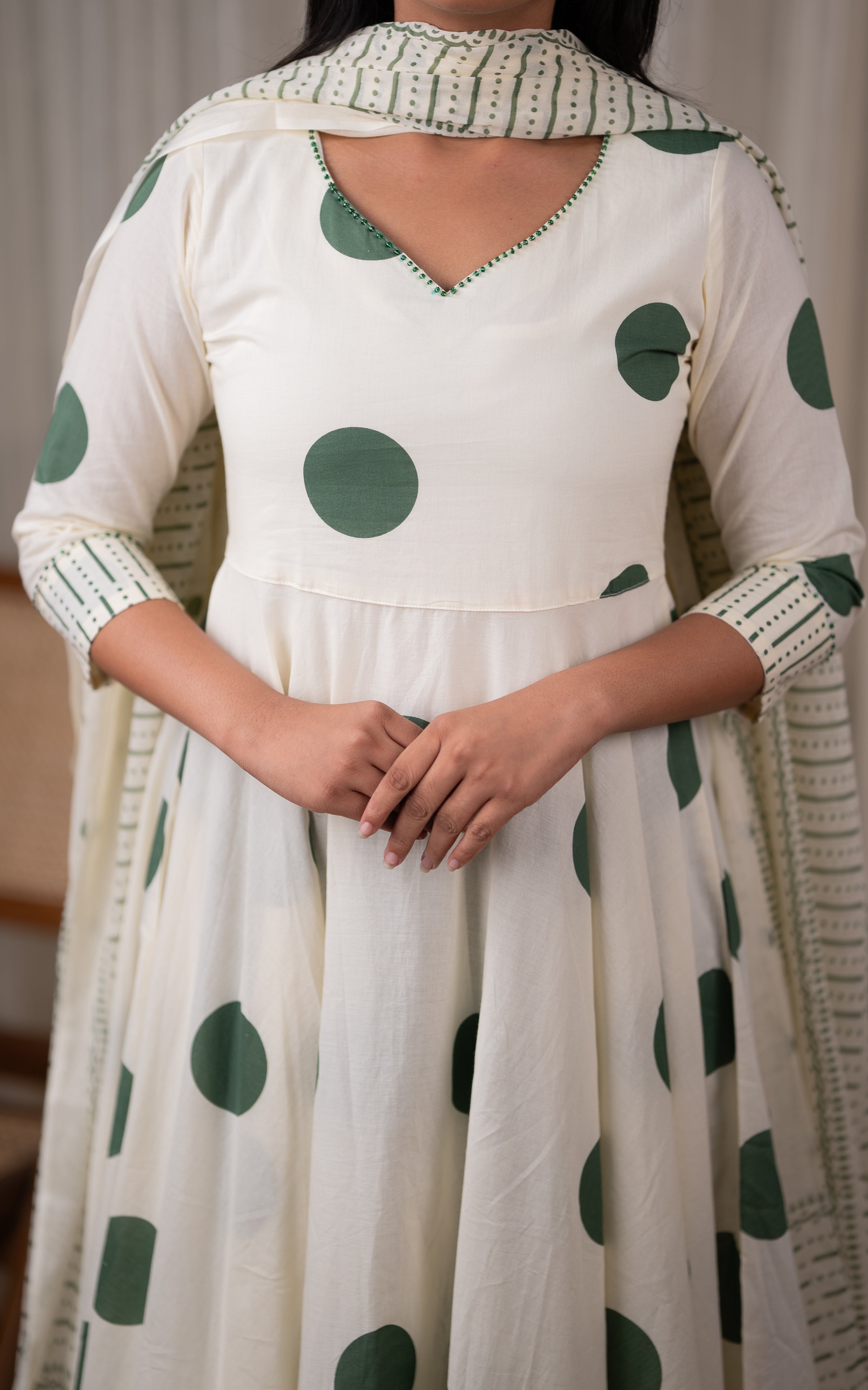 Samriddhi Green (Kurti+Dupatta) KURTIS instore