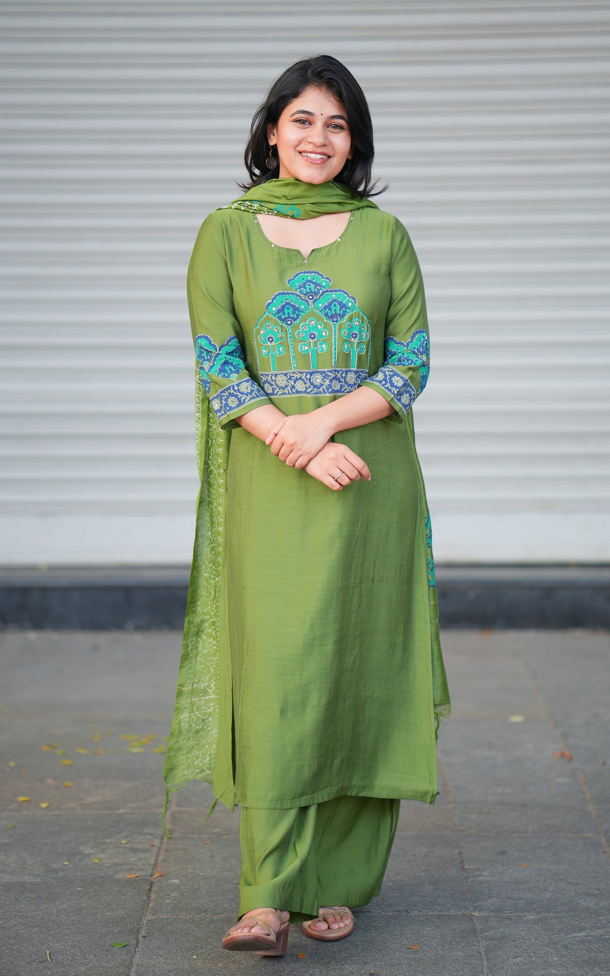Sonika Handblock (Kurti+Pant+Dupatta)