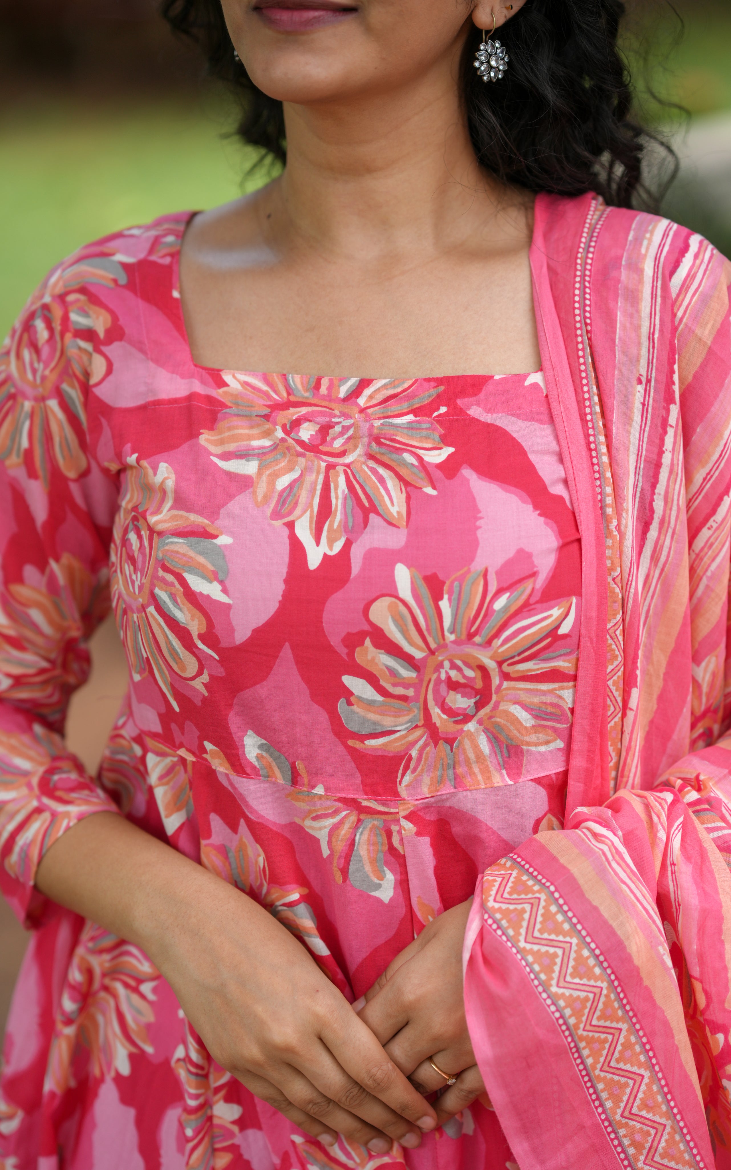 Evangeline Pink (Kurti+Dupatta)