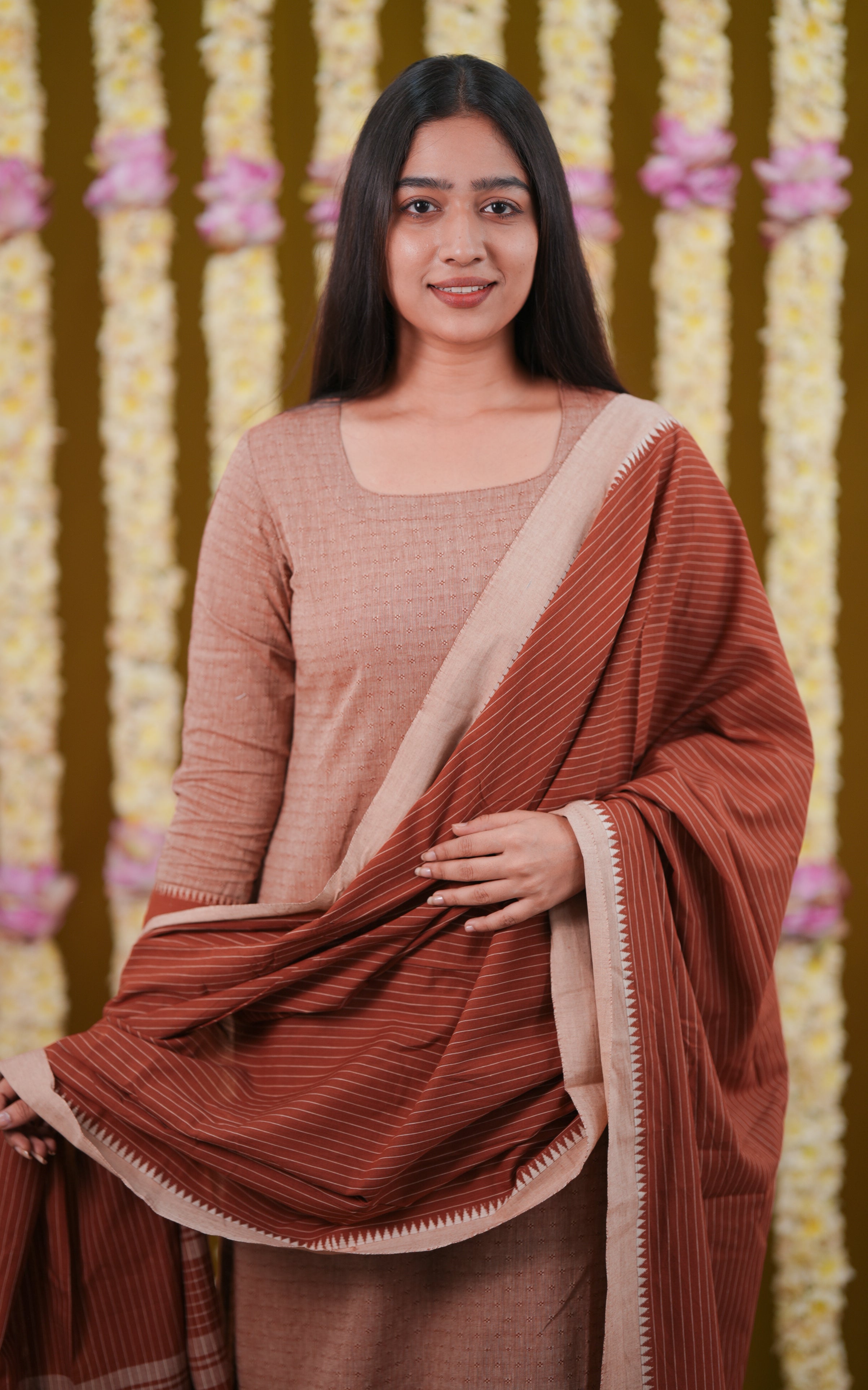 Suchithra Brown (Kurti+Dupatta) KURTIS instore