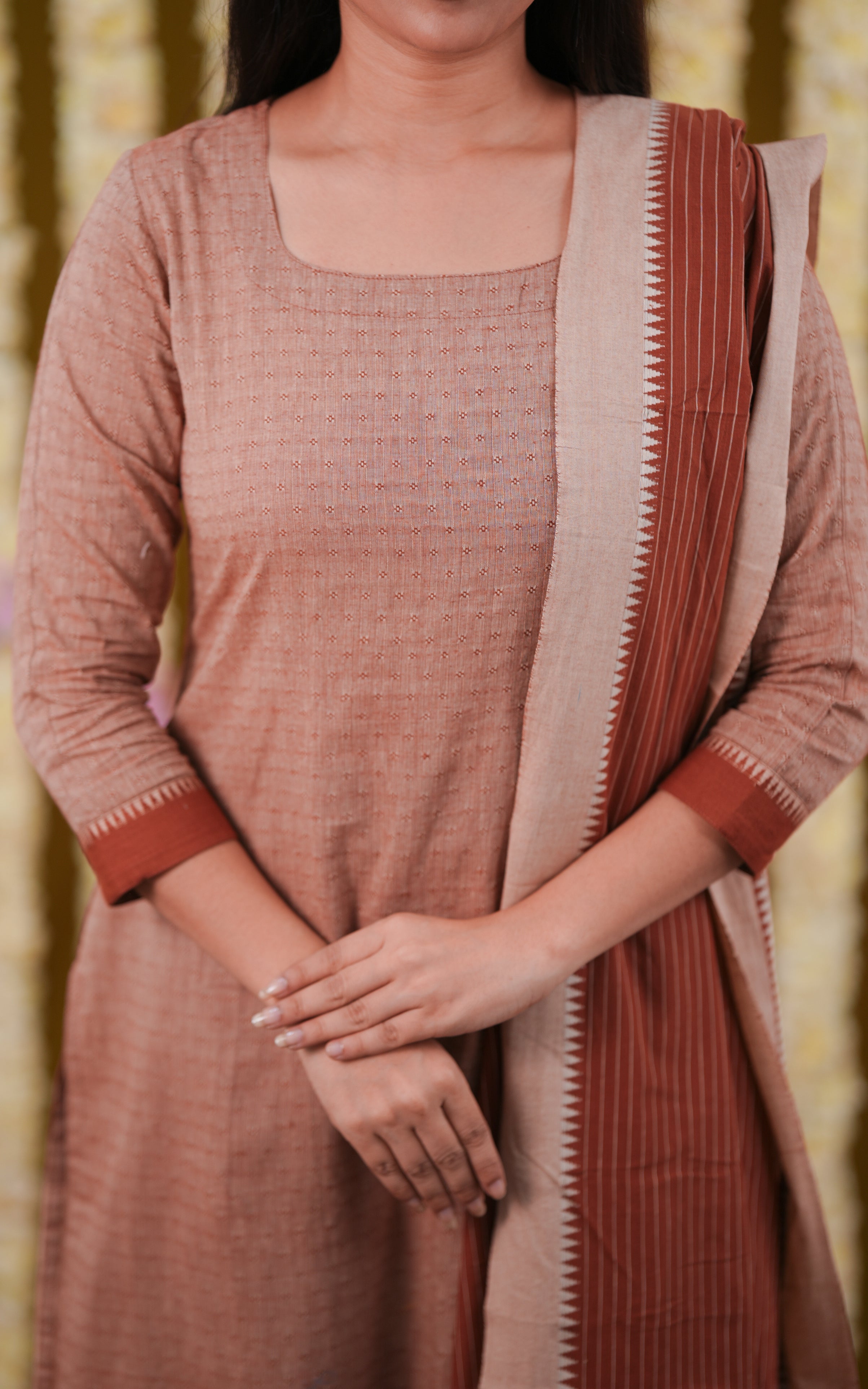 Suchithra Brown (Kurti+Dupatta) KURTIS instore