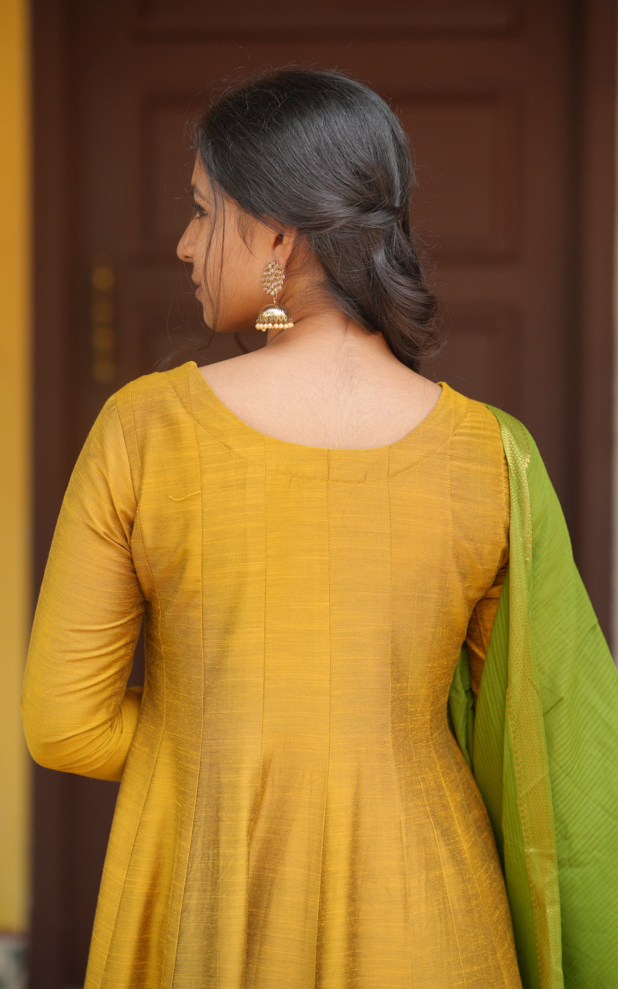 Kalaiarasi Mustard (Kurti+Dupatta)