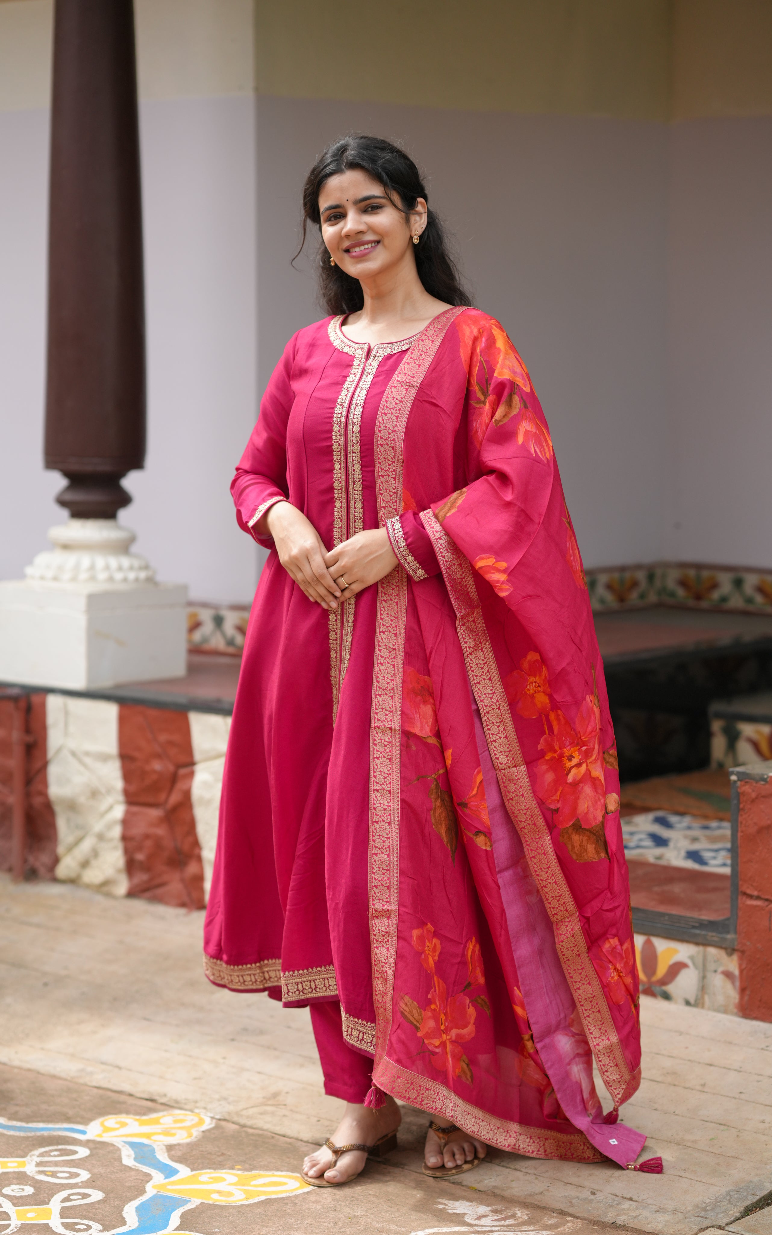 Kadambari A (Kurti+Pant+Dupatta)