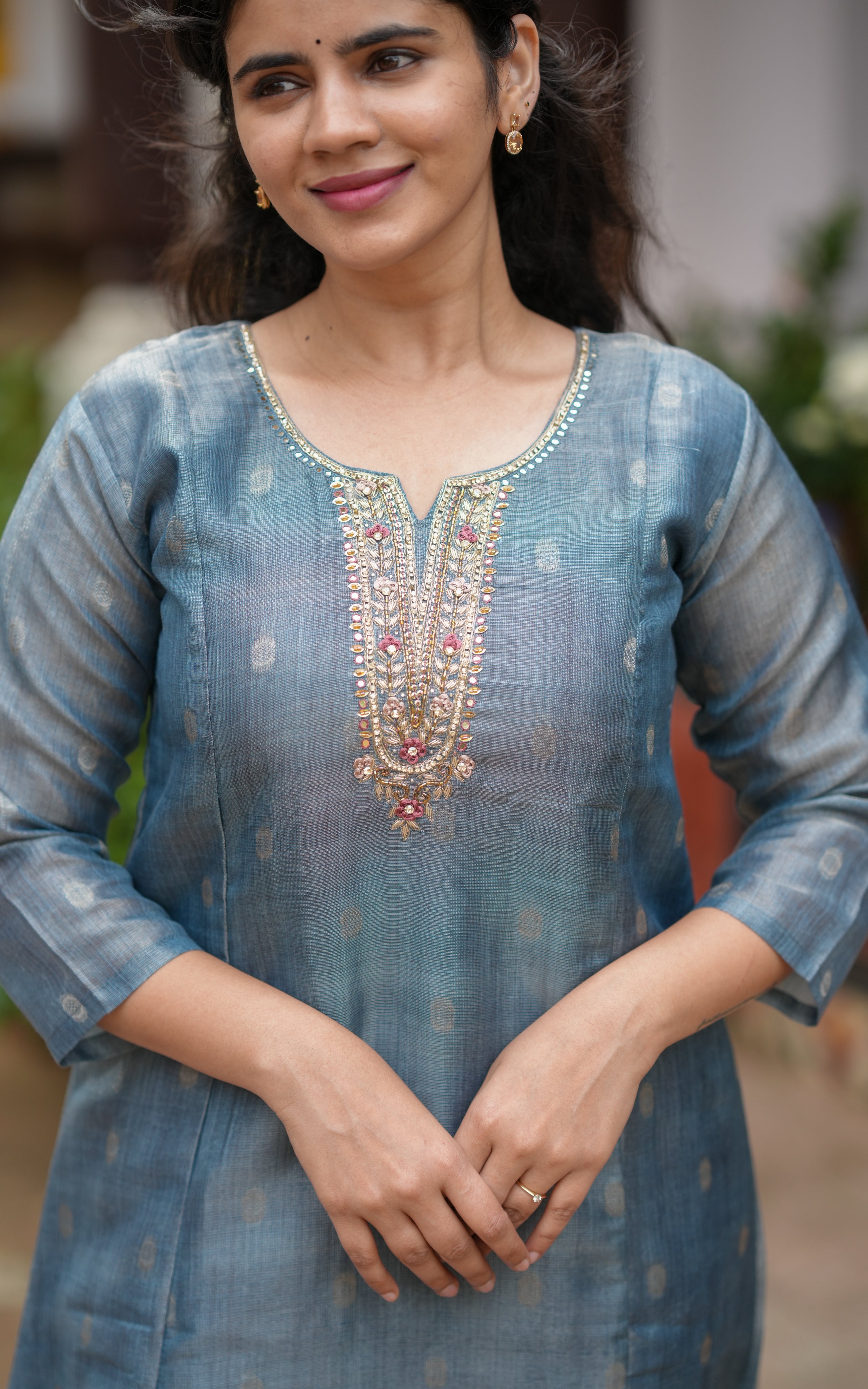 Ethnic Aline kurti with minimal design for women