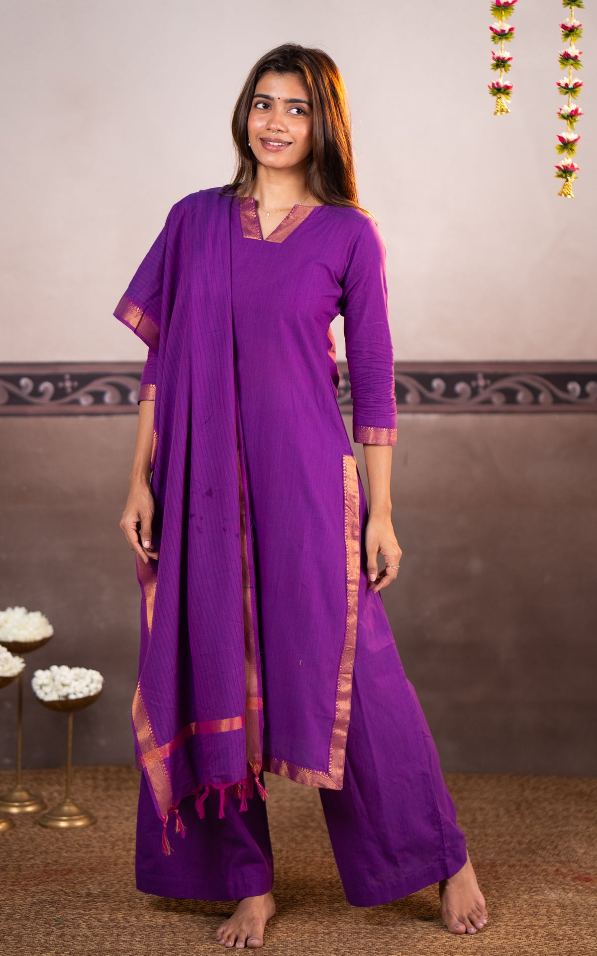 Vintage Set E (Kurti+Pant+Dupatta)
