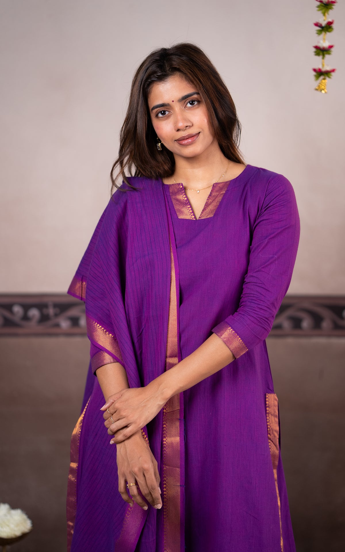 Vintage Set E (Kurti+Pant+Dupatta)