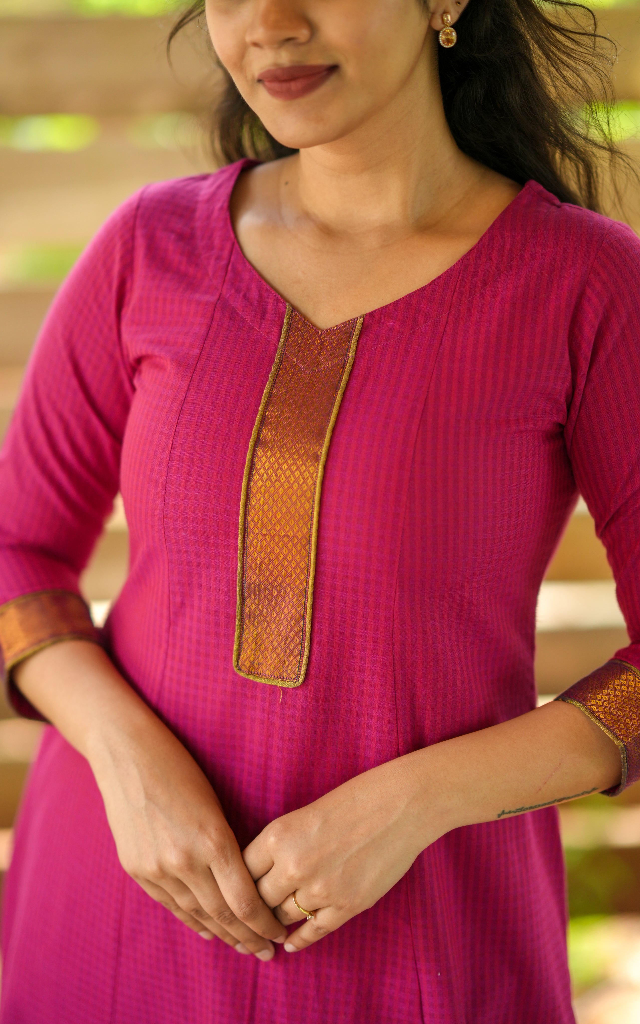 3/4th sleeve kurti for women