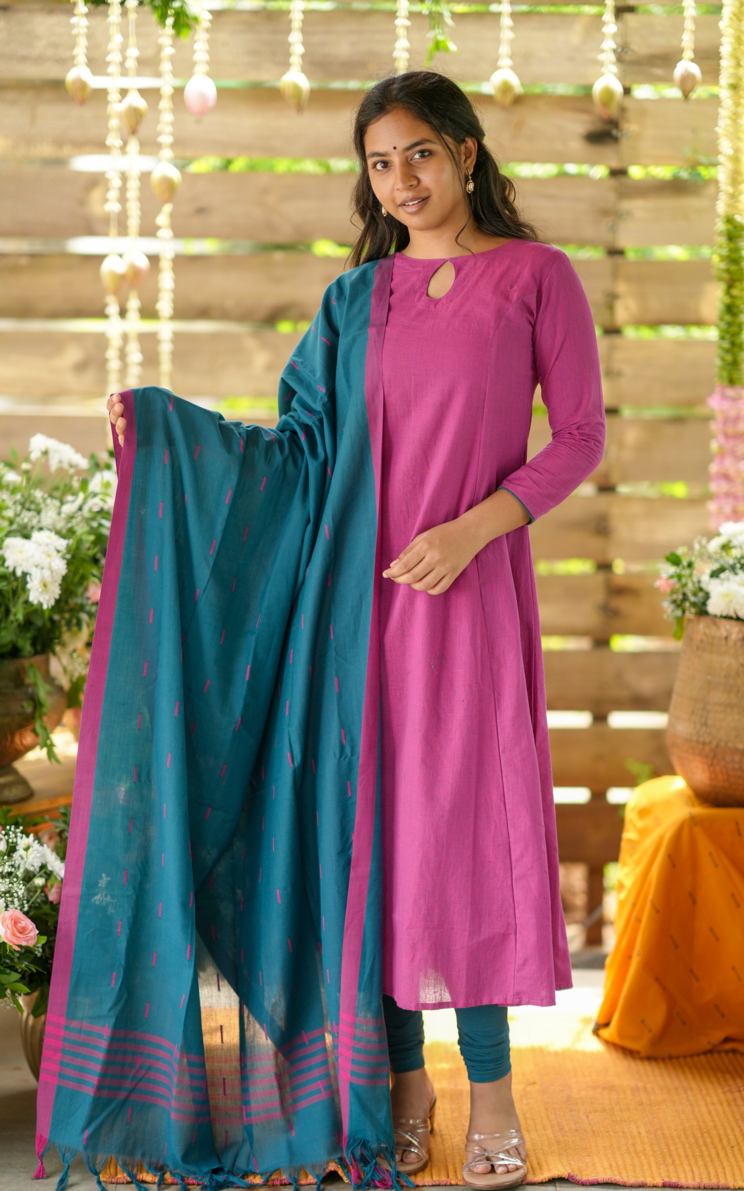 Chandini Pink (Kurti+Dupatta)
