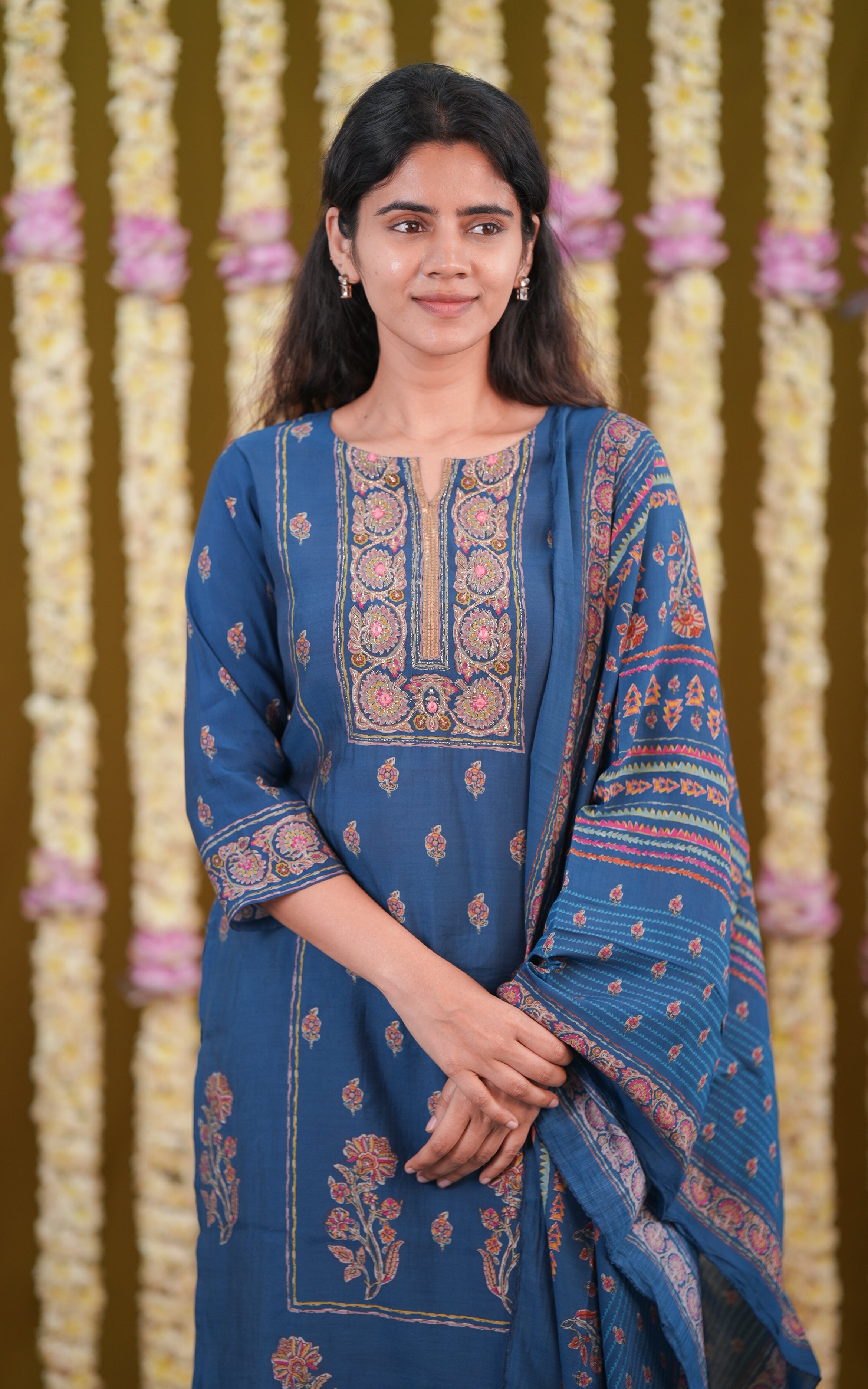 Indrani Blue (Kurti+Pant+Dupatta) KURTIS Instore
