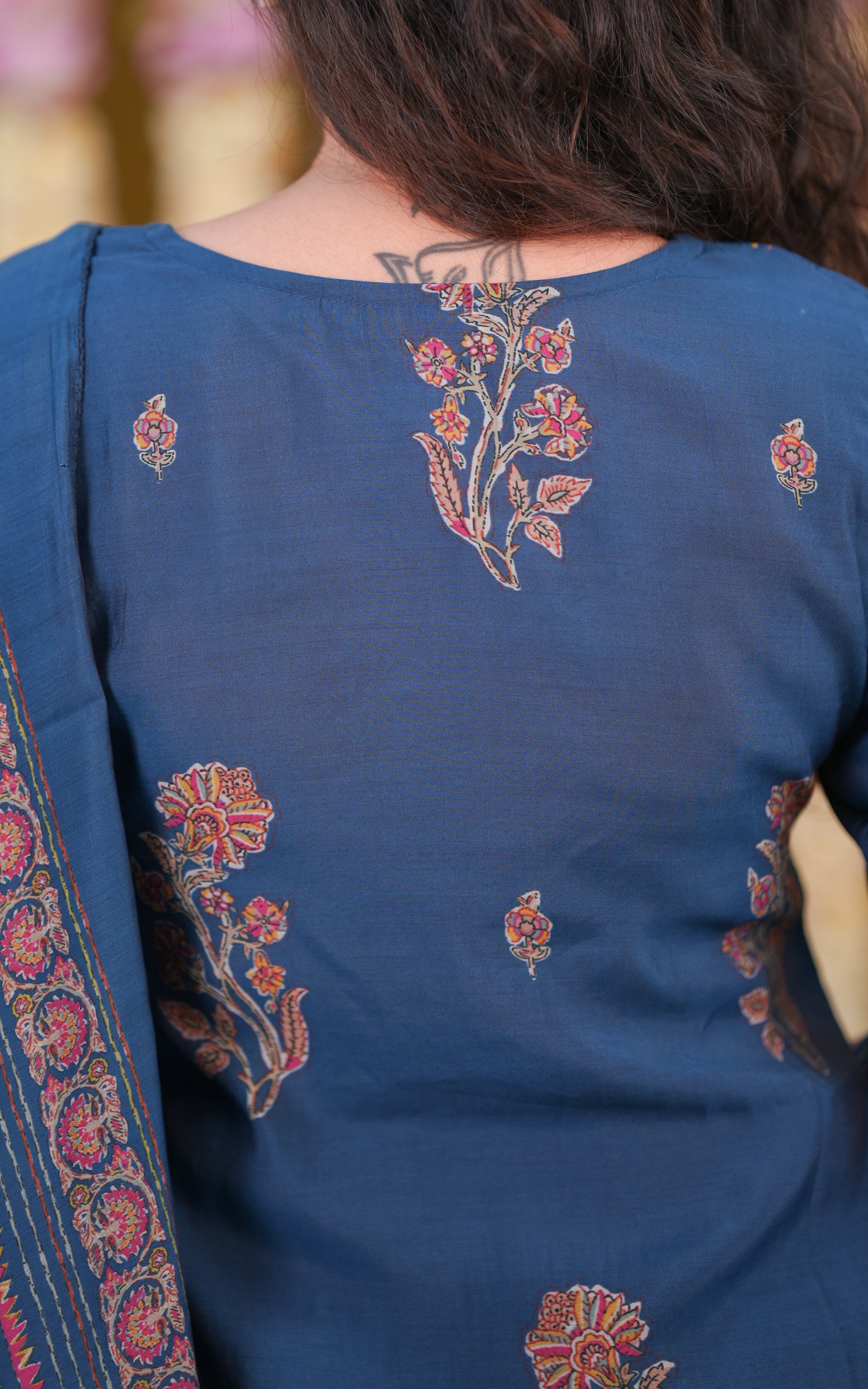 Indrani Blue (Kurti+Pant+Dupatta) KURTIS Instore