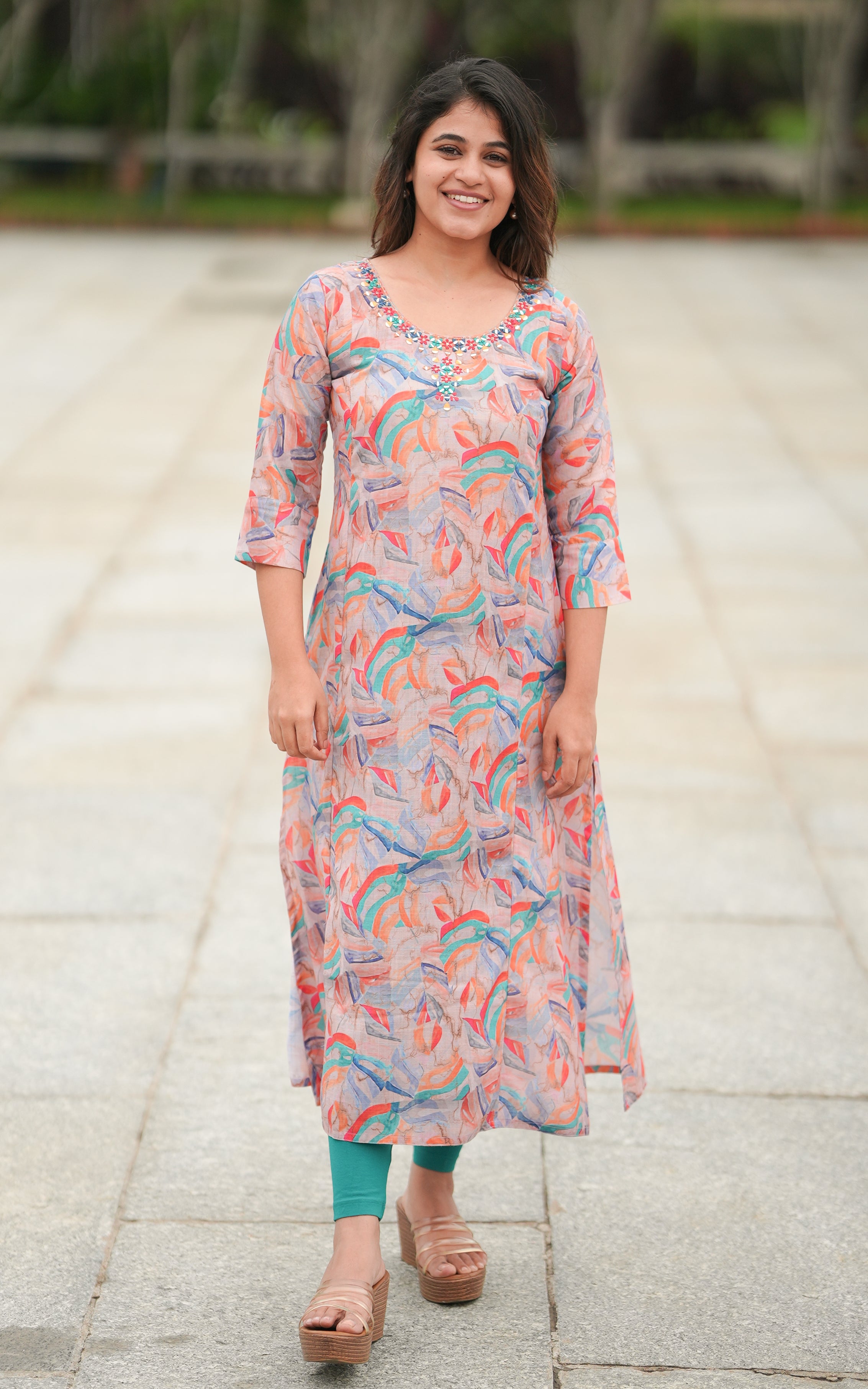 Nidhuna Peach KURTIS instore