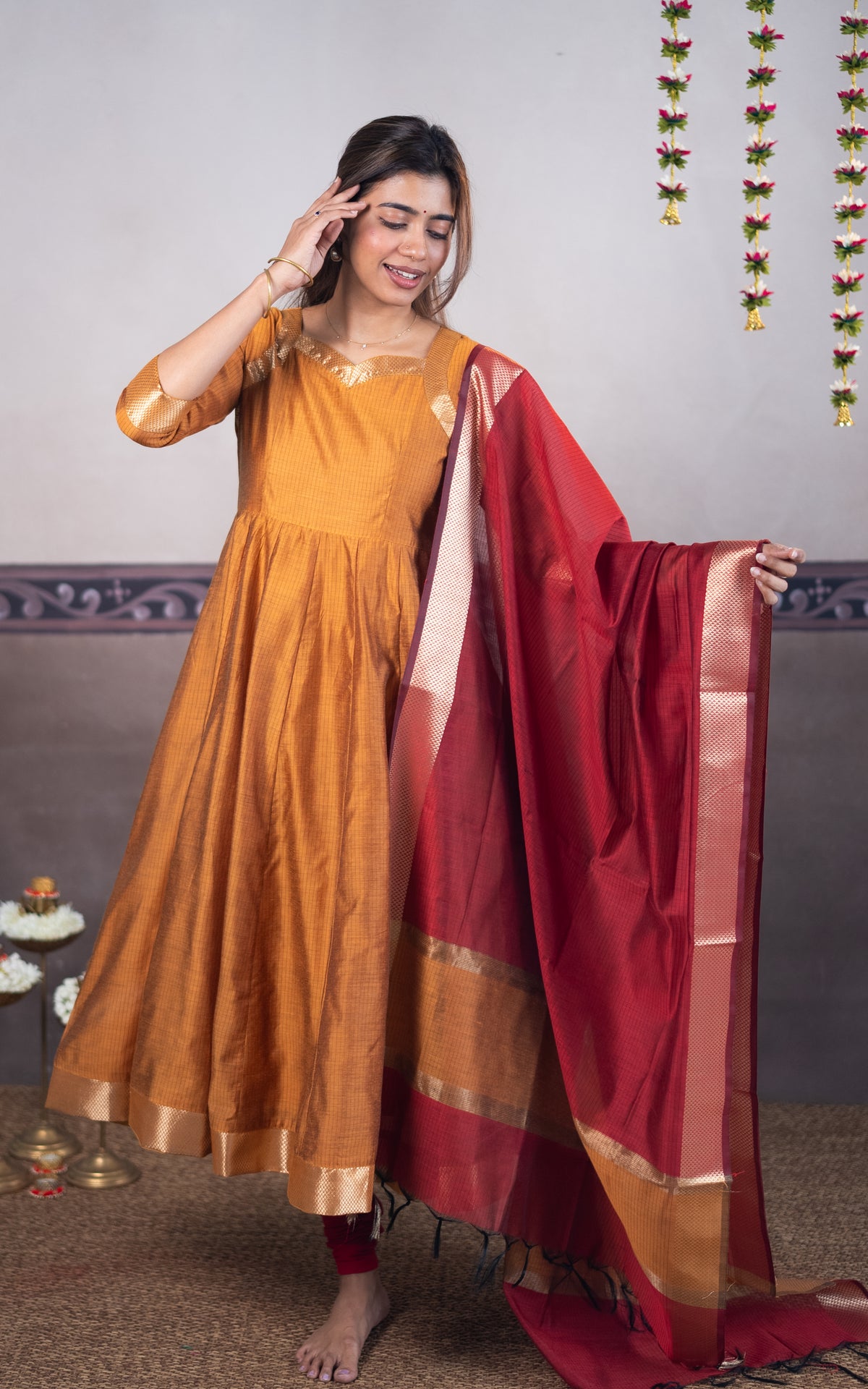 Geethanjali Mustard (Kurti+Dupatta)