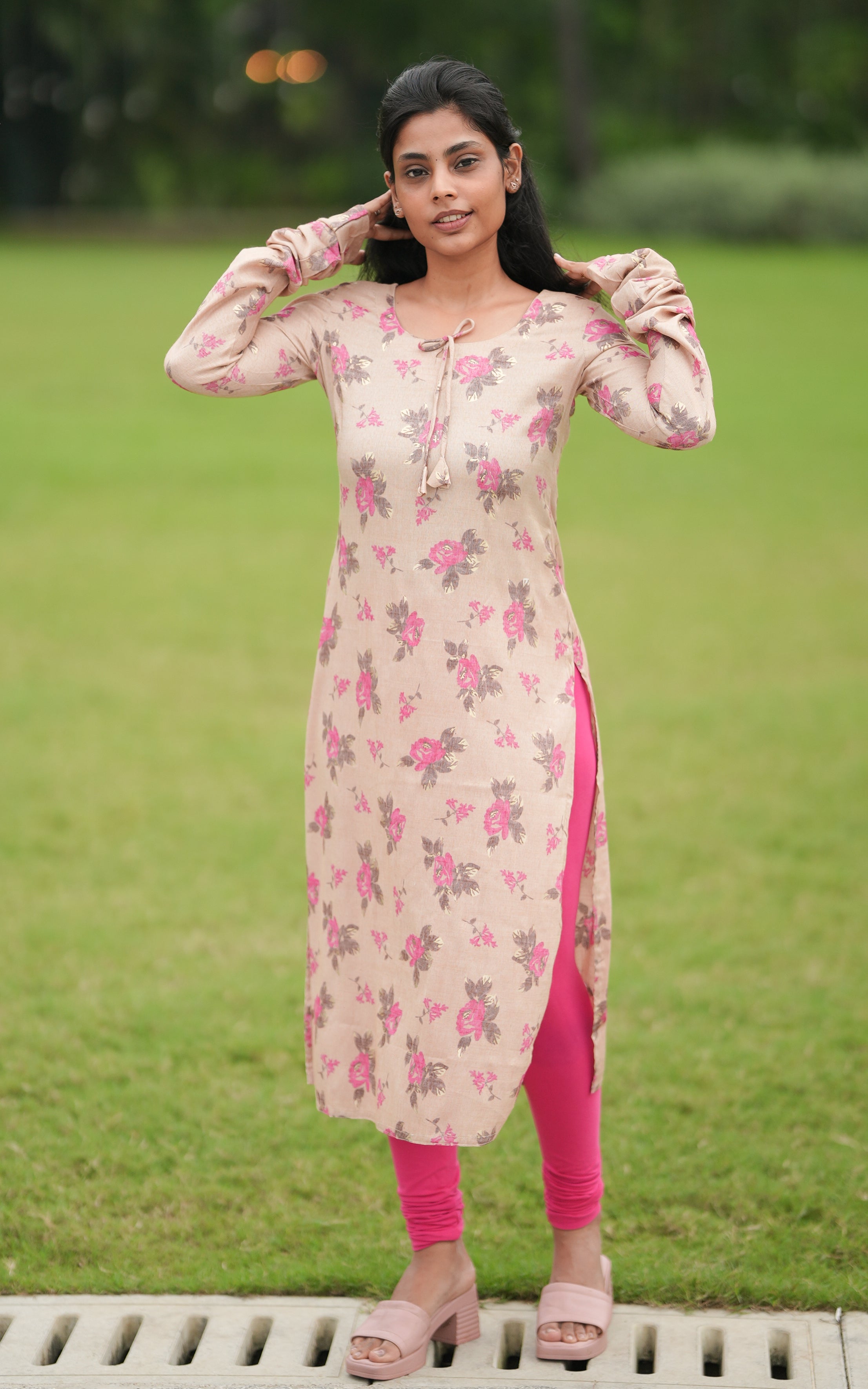 Niharsha Beige KURTIS instore