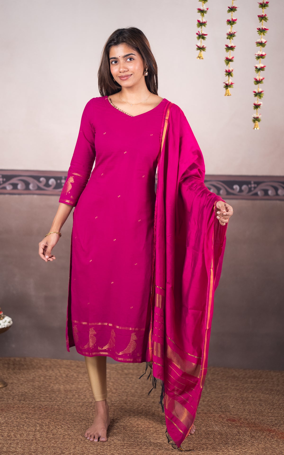 Paingili Pink (Kurti+Dupatta)