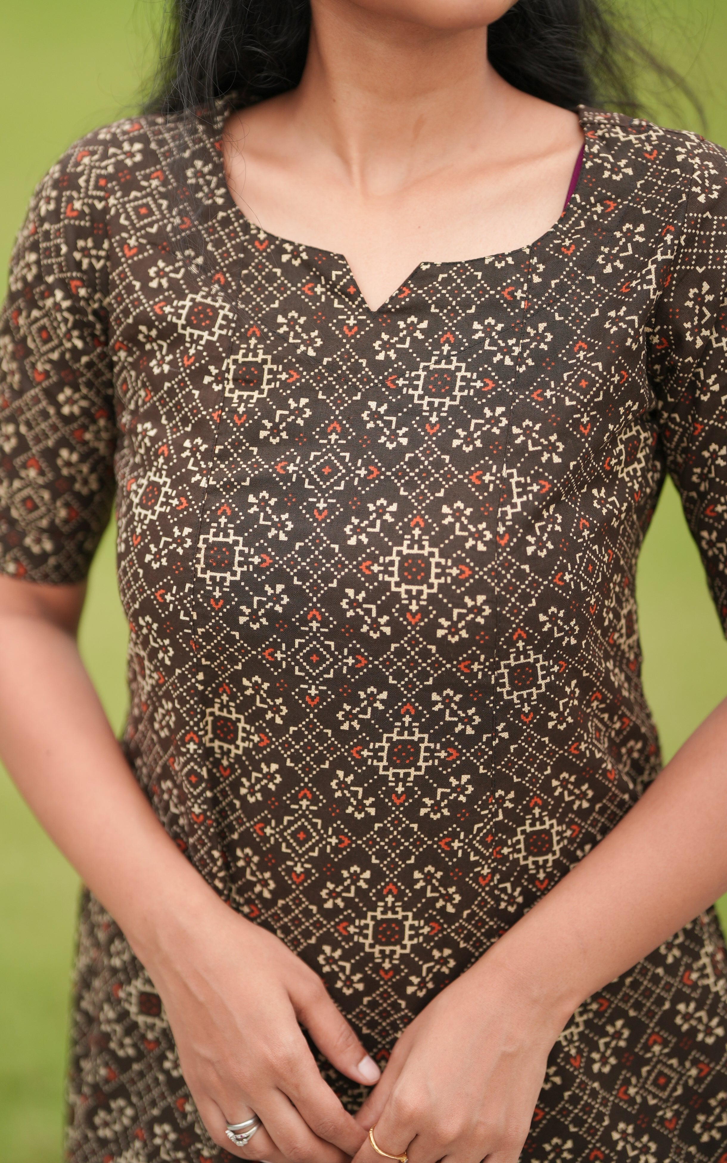 Varshitha Dark Brown KURTIS Instore