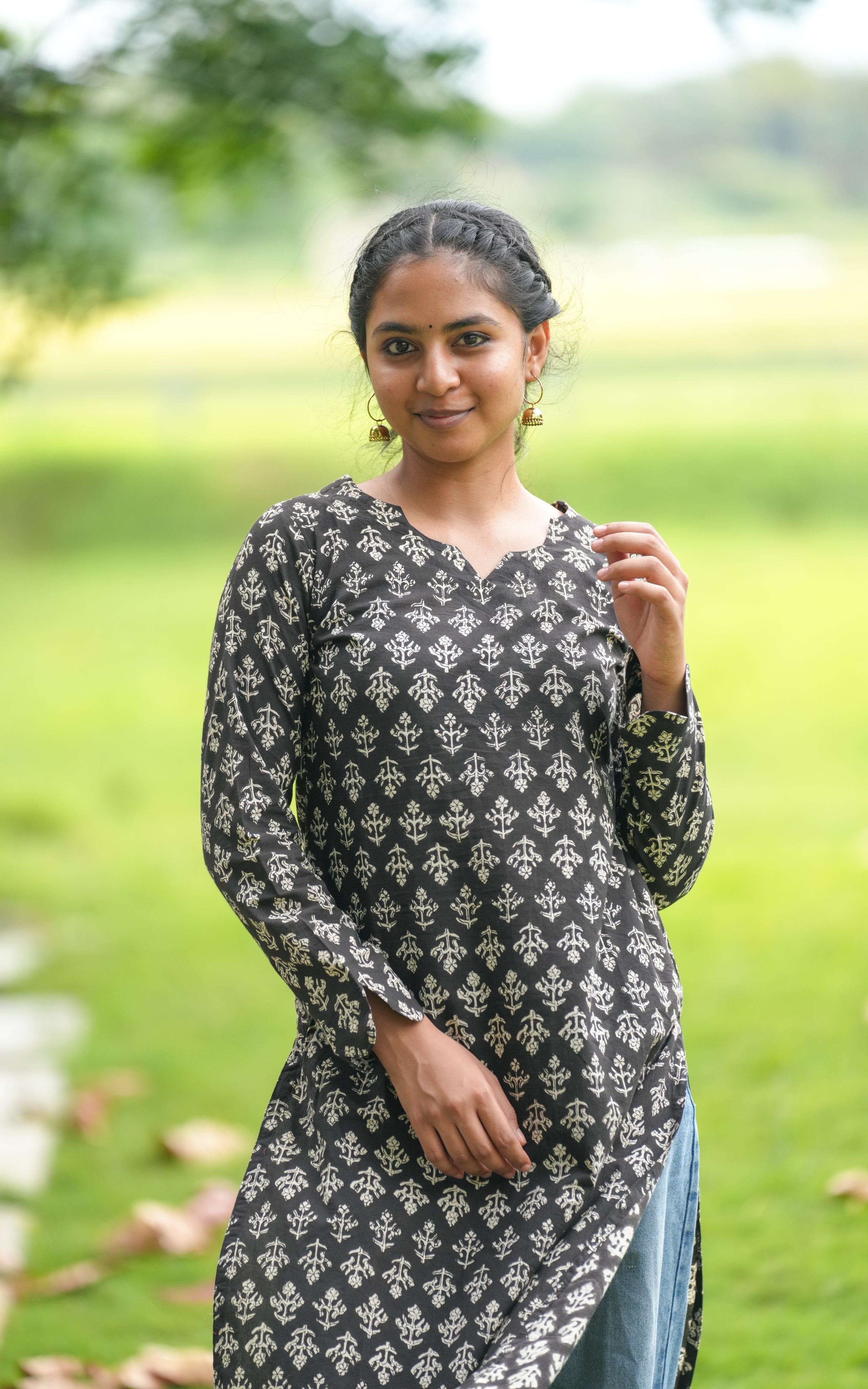 Straight kurti with side slits