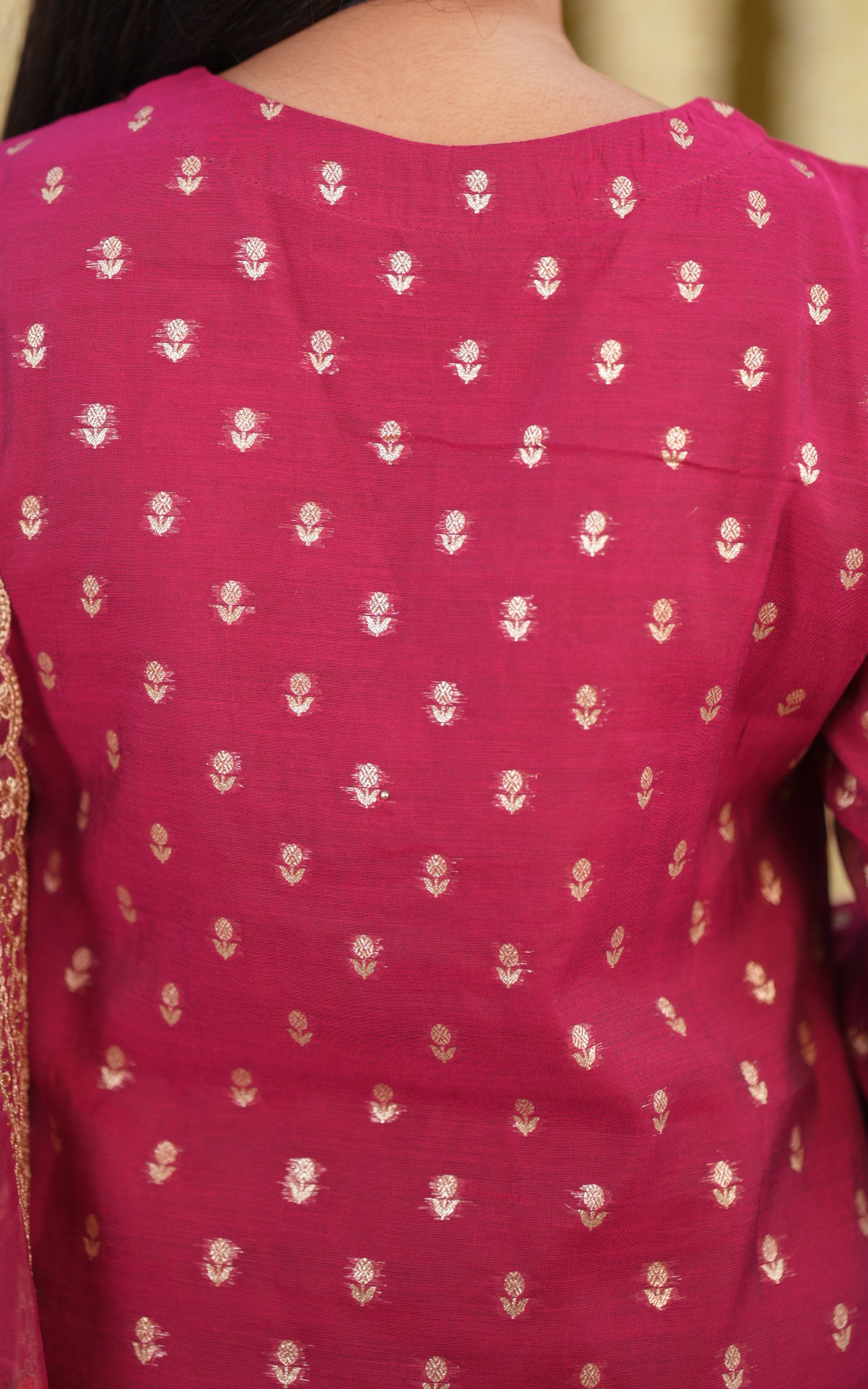 Shaina Magenta (Kurti+Pant+Dupatta) KURTIS instore
