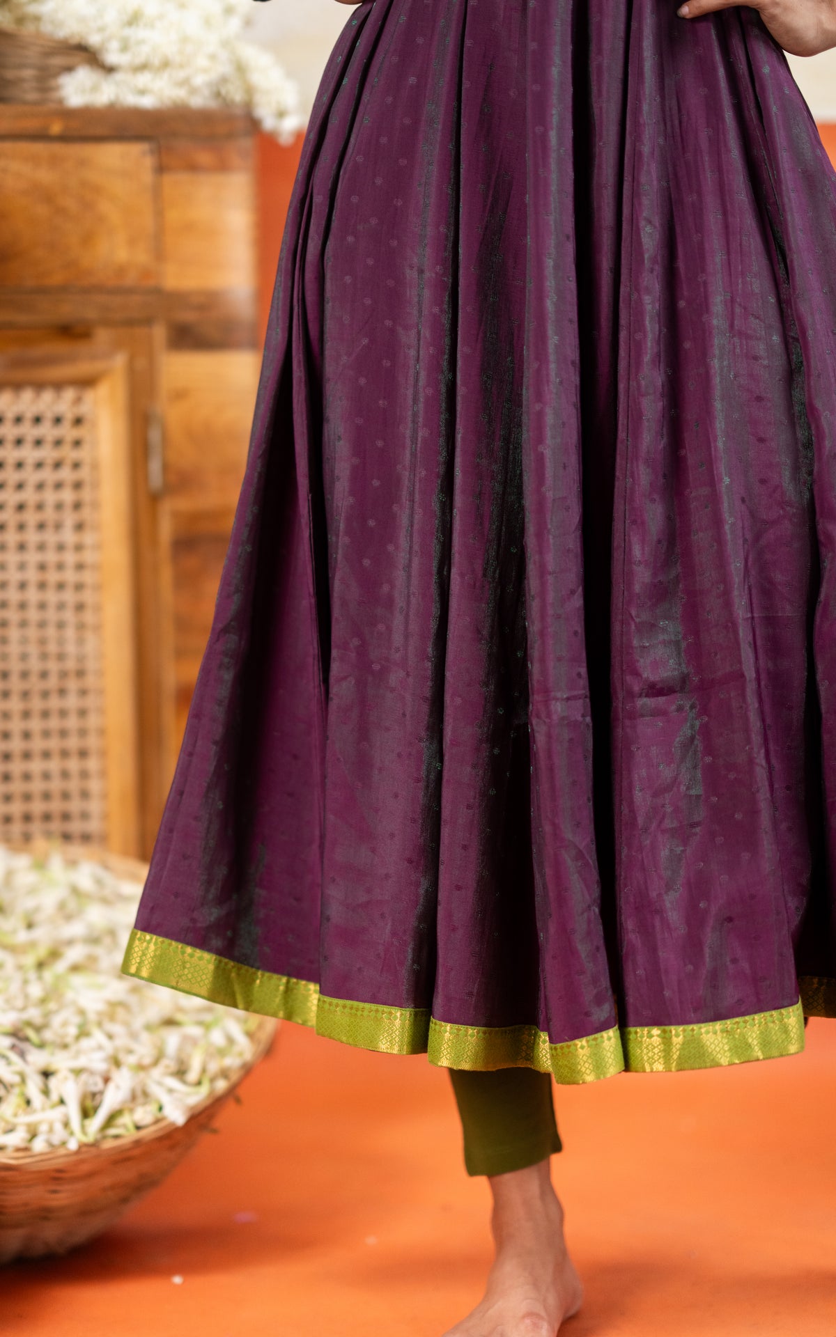 Navarathri Plum (Kurti+Dupatta)