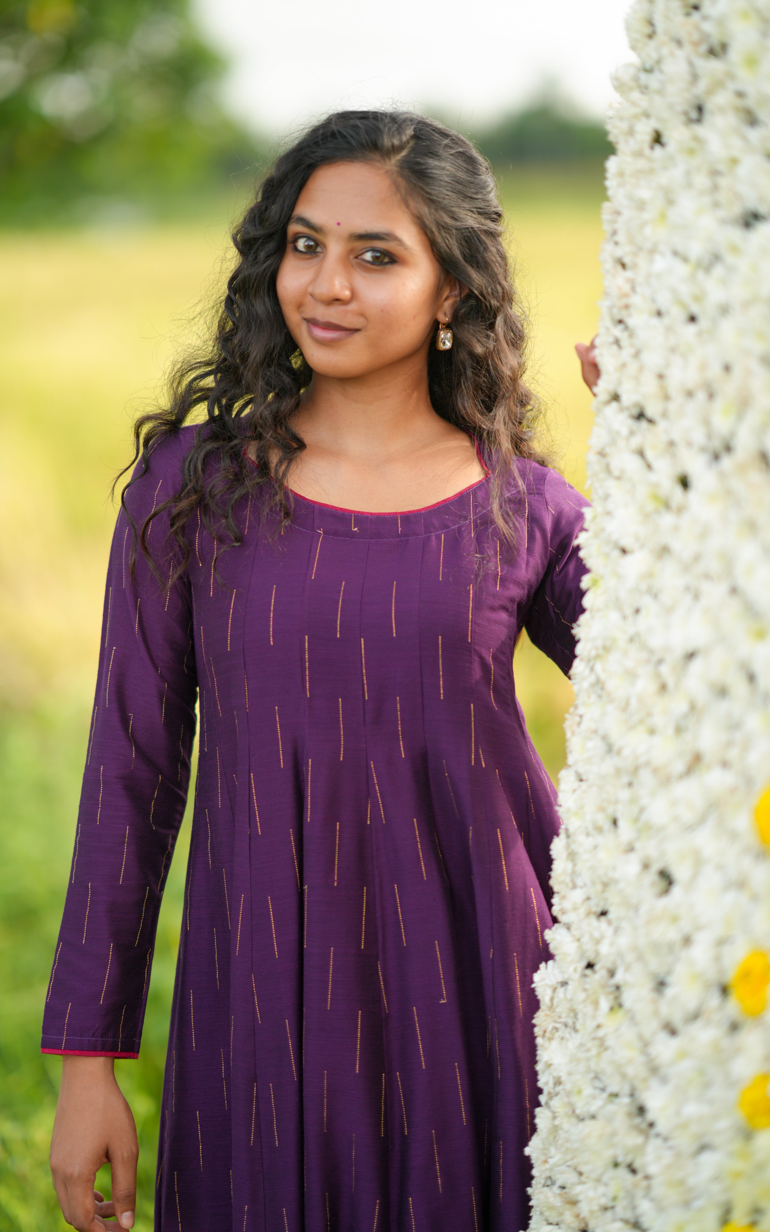 Silk cotton anarkali for women