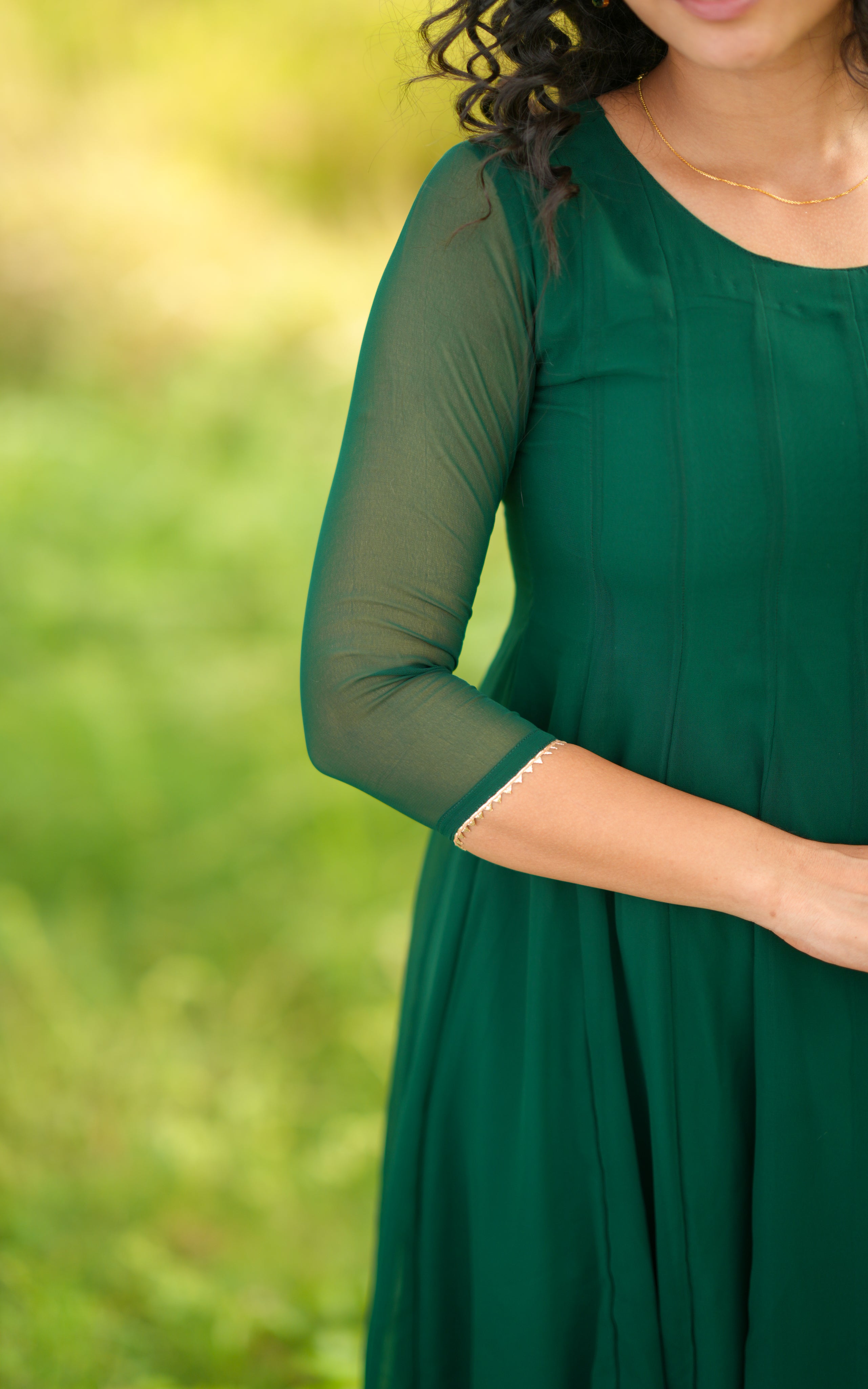 Trisha Bottle Green (Kurti+Dupatta)
