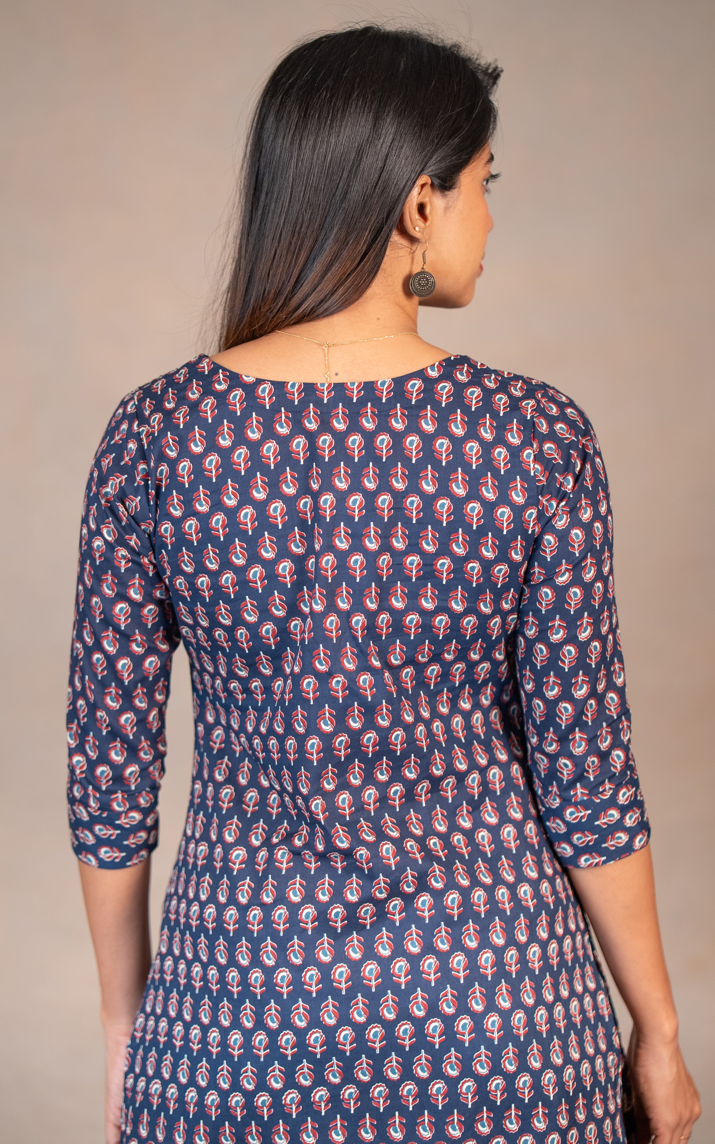 Ansha Navy Blue (Kurti+Pant)