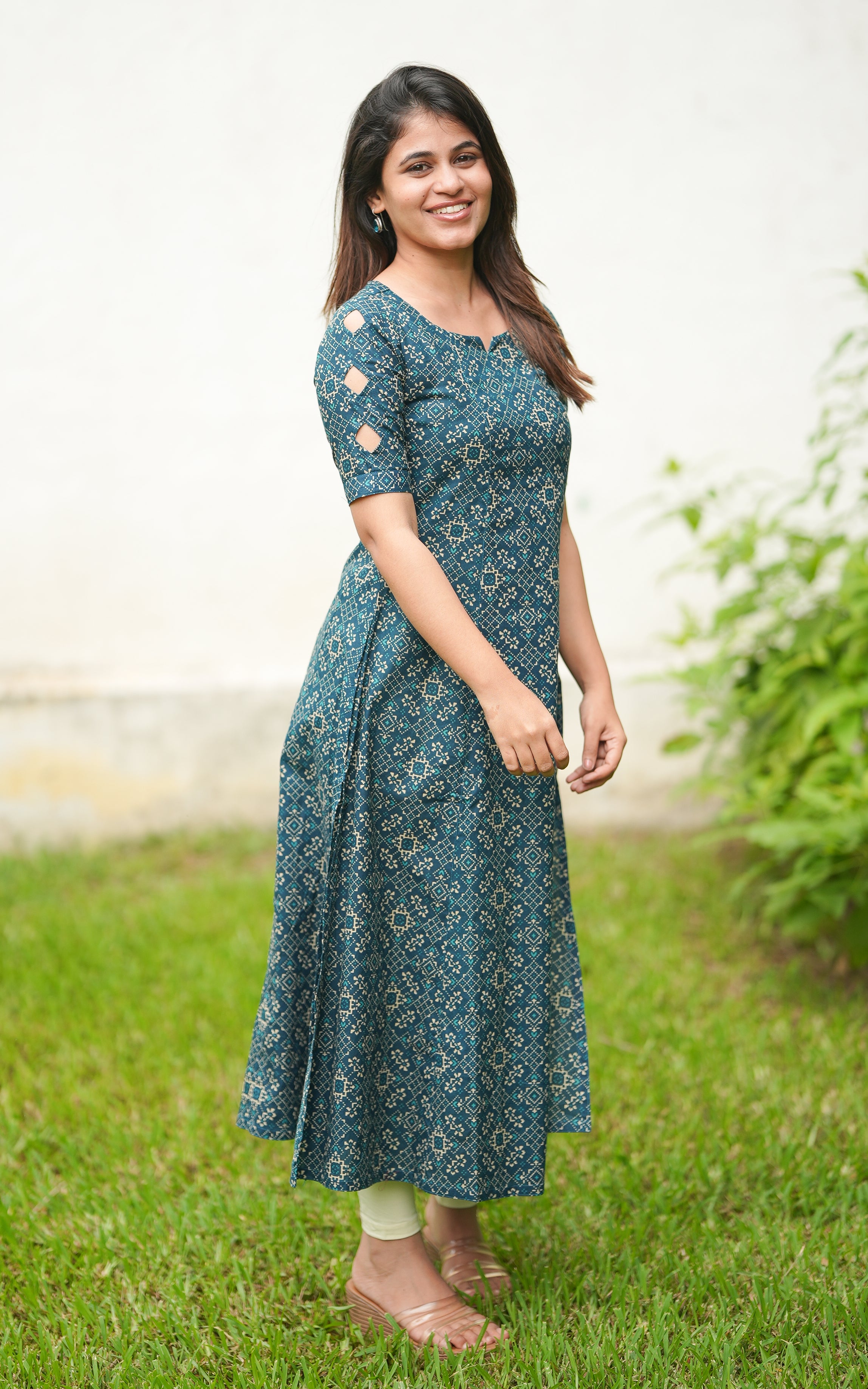 Varshitha Aqua Blue KURTI Instore
