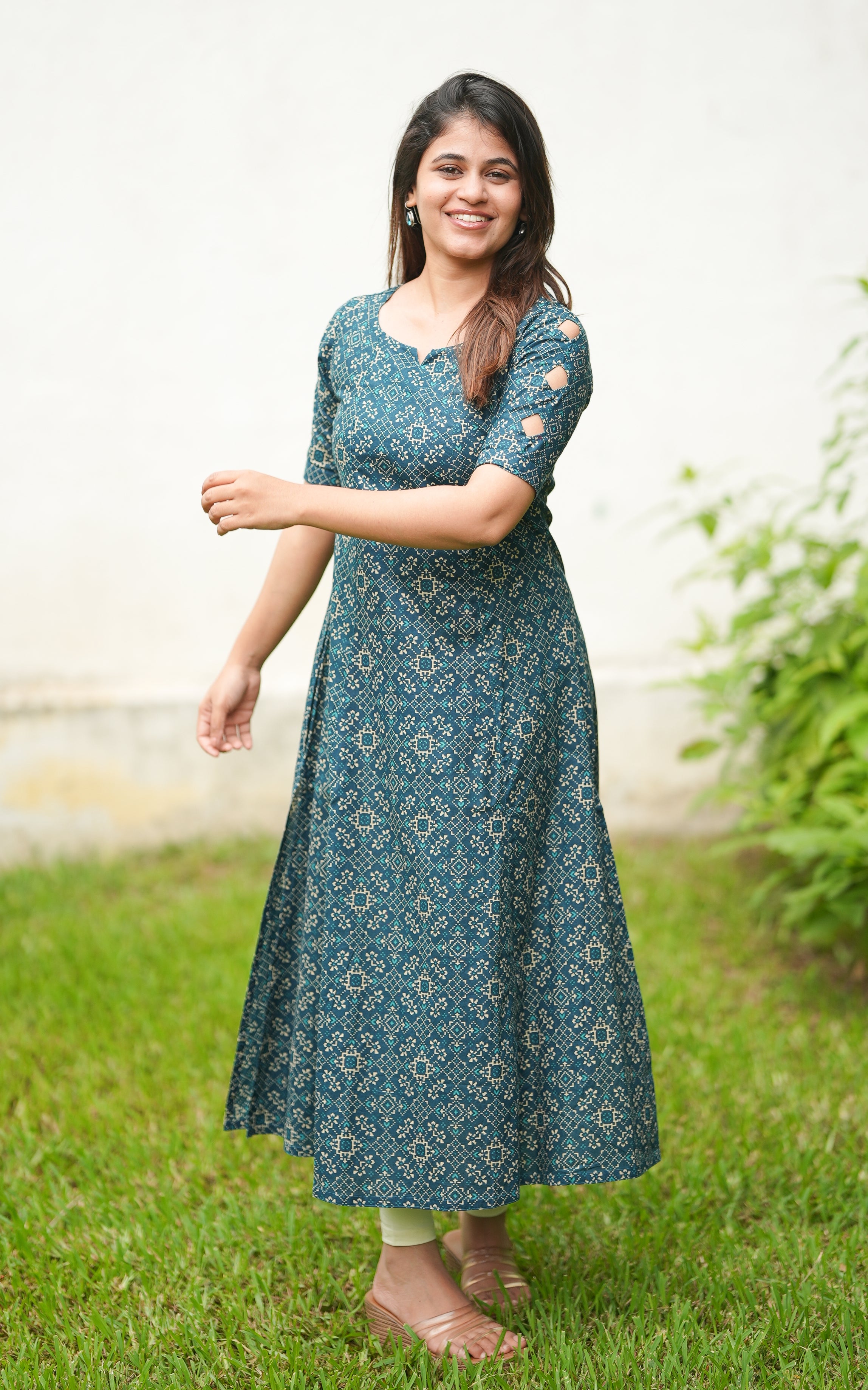 Varshitha Aqua Blue KURTI Instore