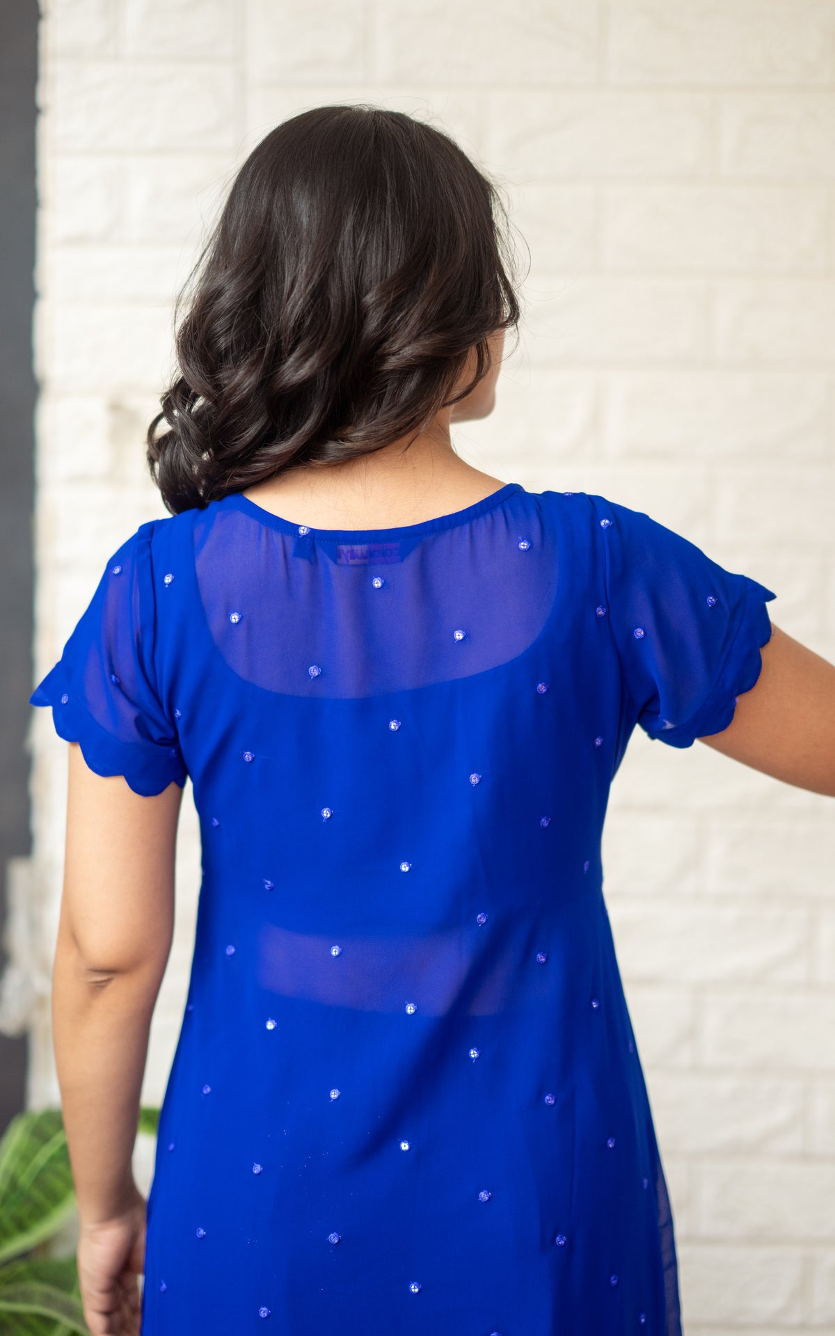 Minnale Petals Royal Blue (Kurti+Pant+Dupatta)