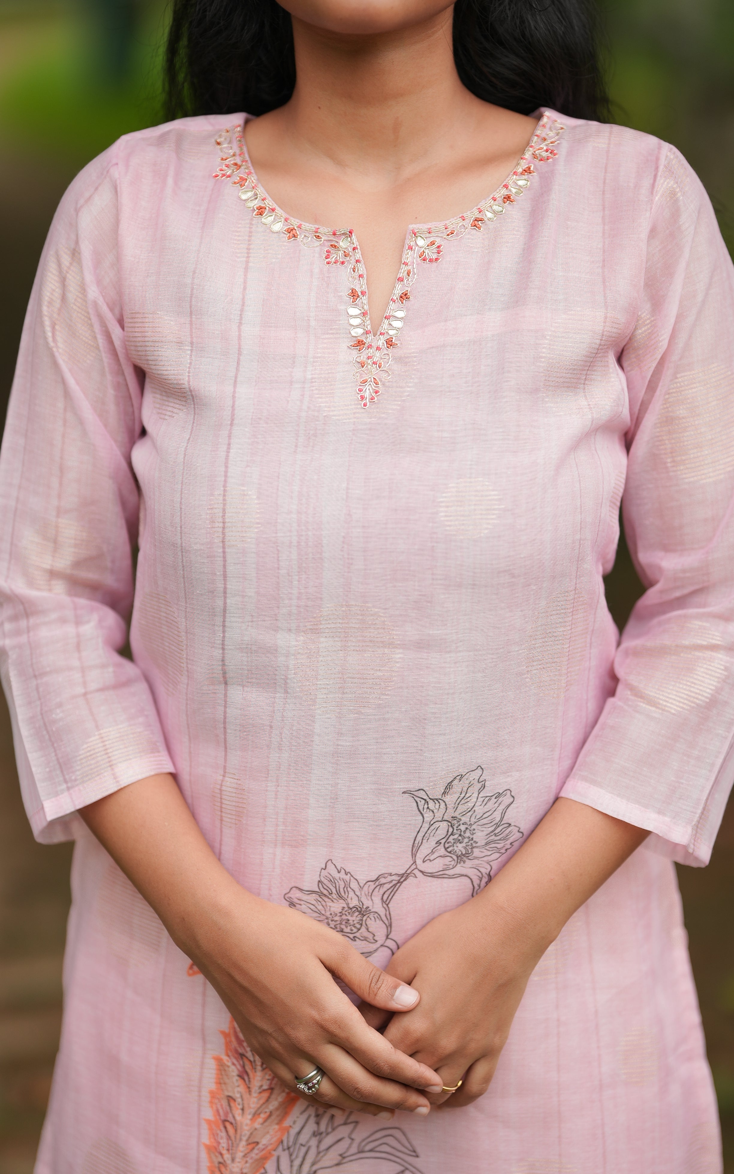 Mercy Peach (Kurti+Pant+Dupatta) KURTIS instore