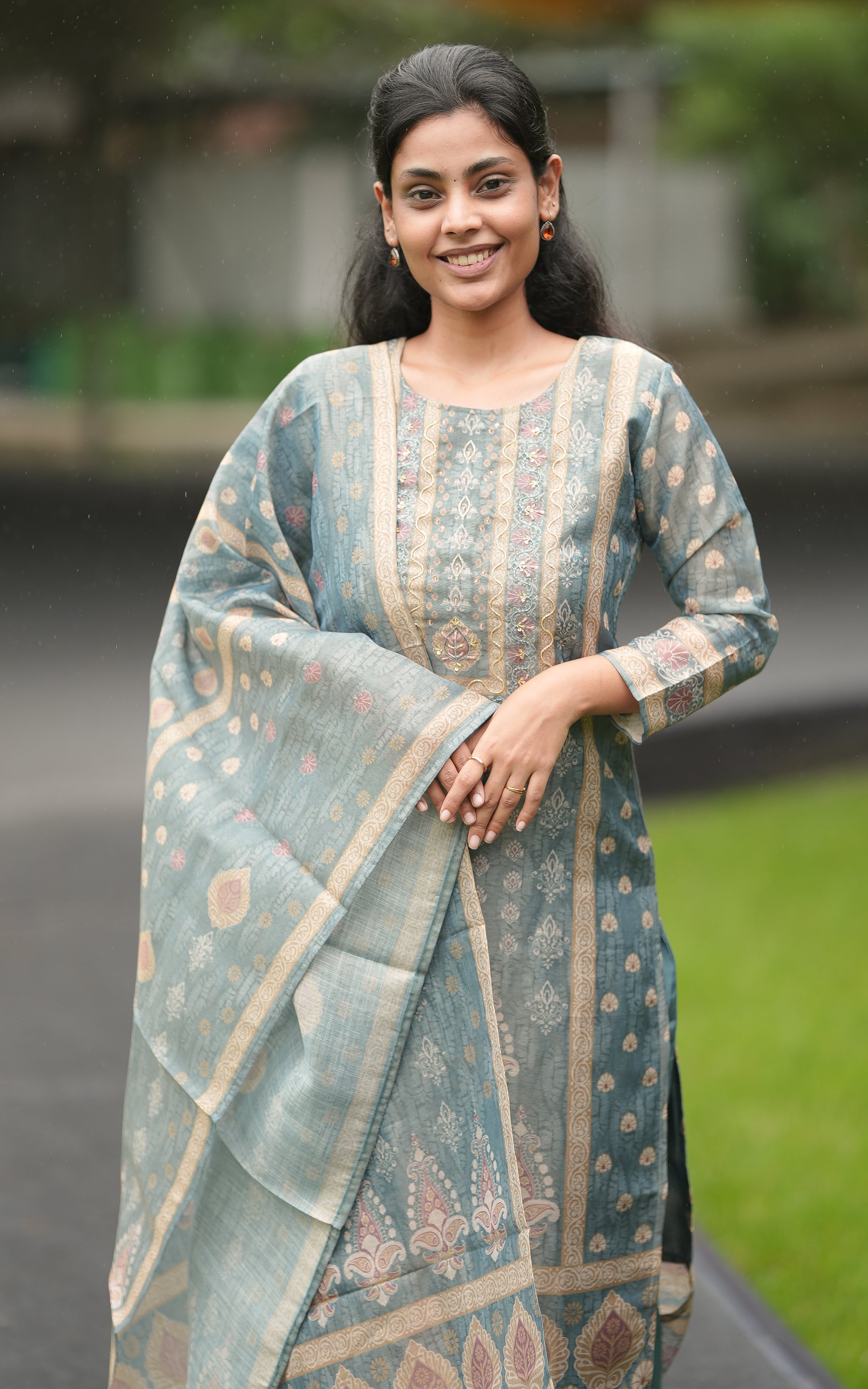 Tulasi (Kurti+Pant+Dupatta) KURTI SET Instore