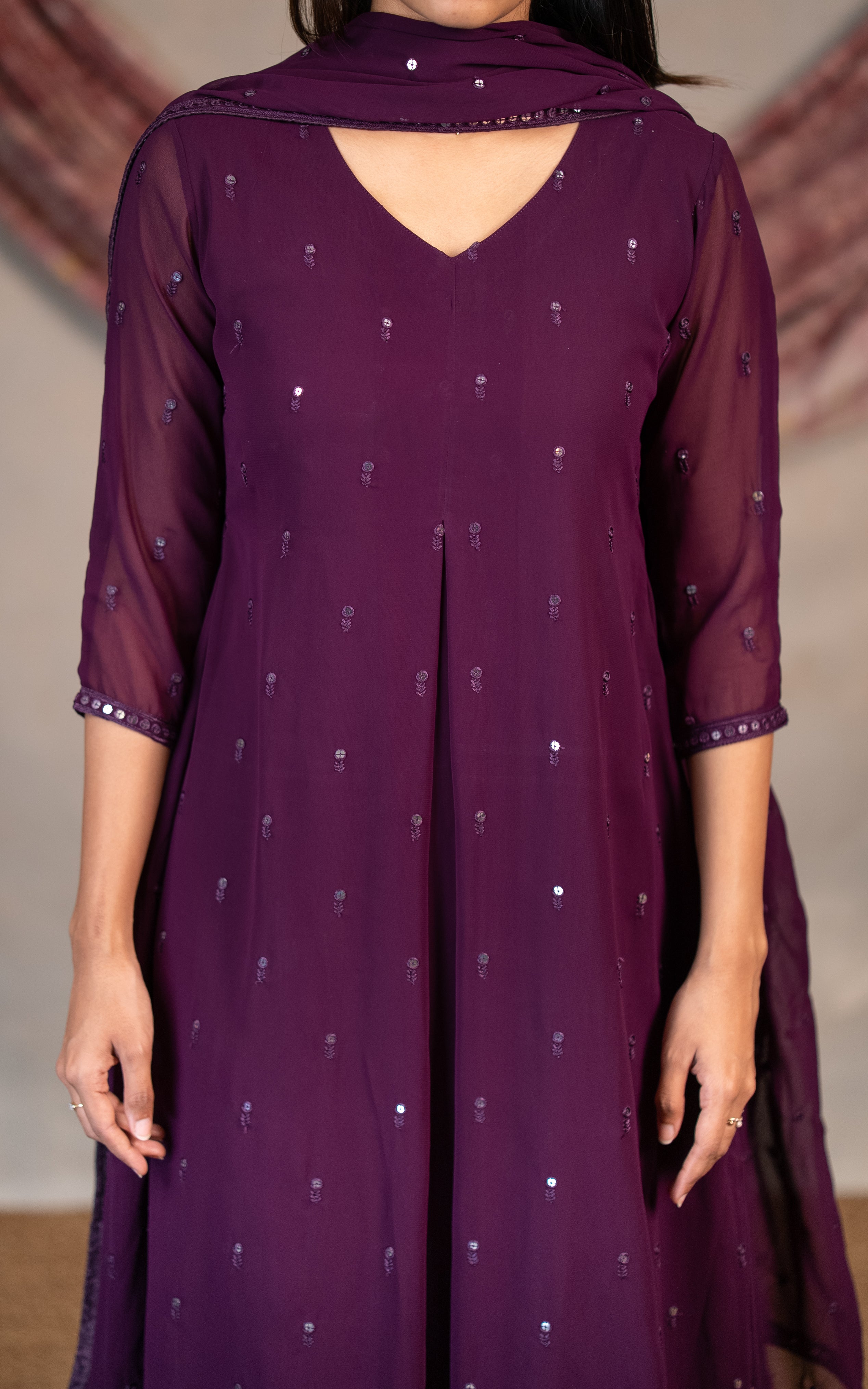 Yatra Purple (Kurti+Dupatta)