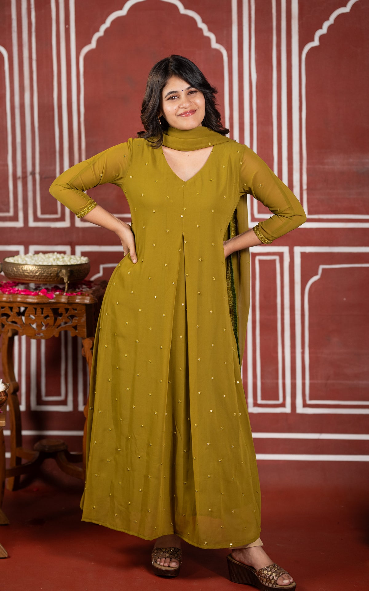 Diwali Evening C (Kurti+Dupatta)