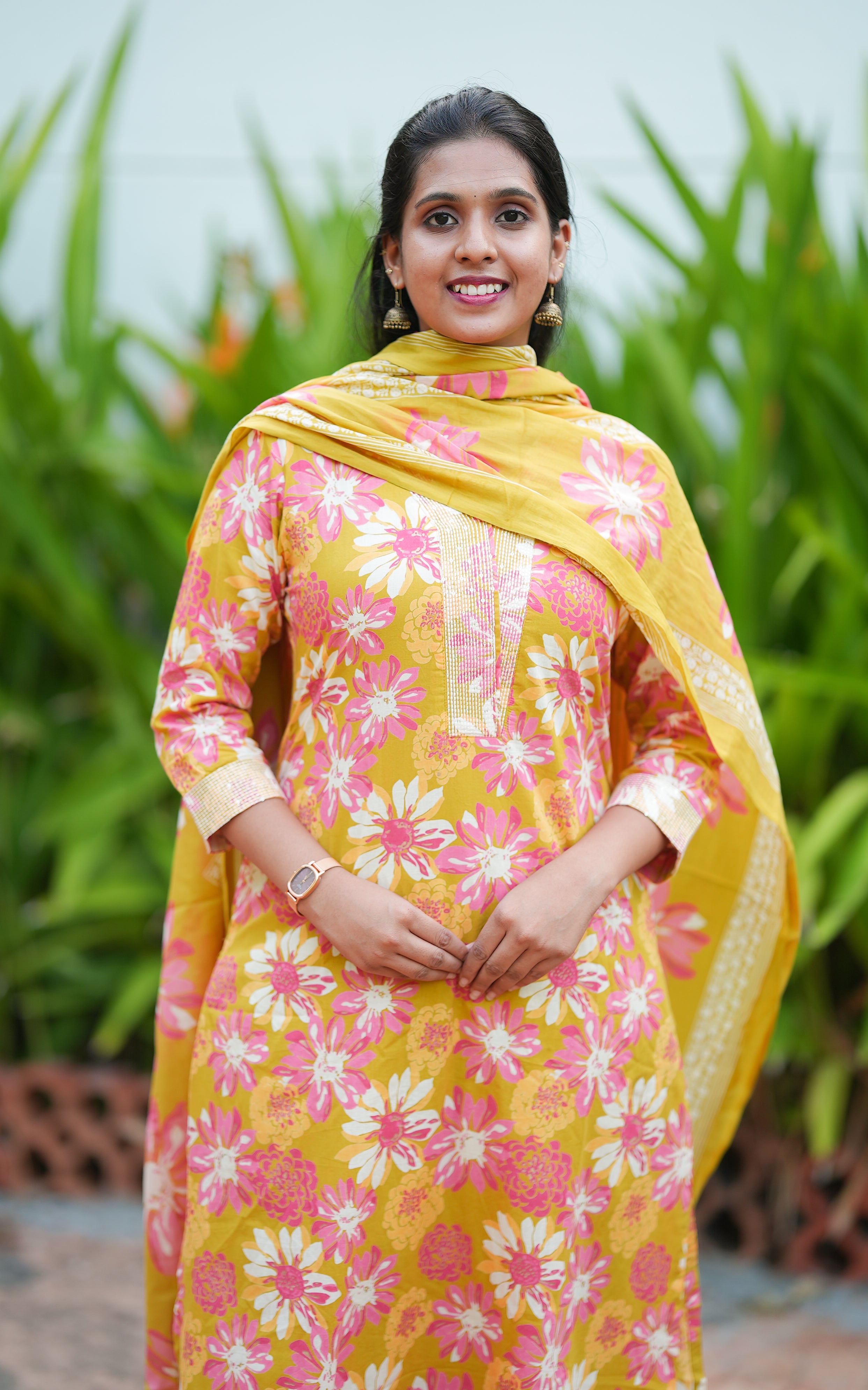 Kimika Mustard (Kurti+Pant+Dupatta)