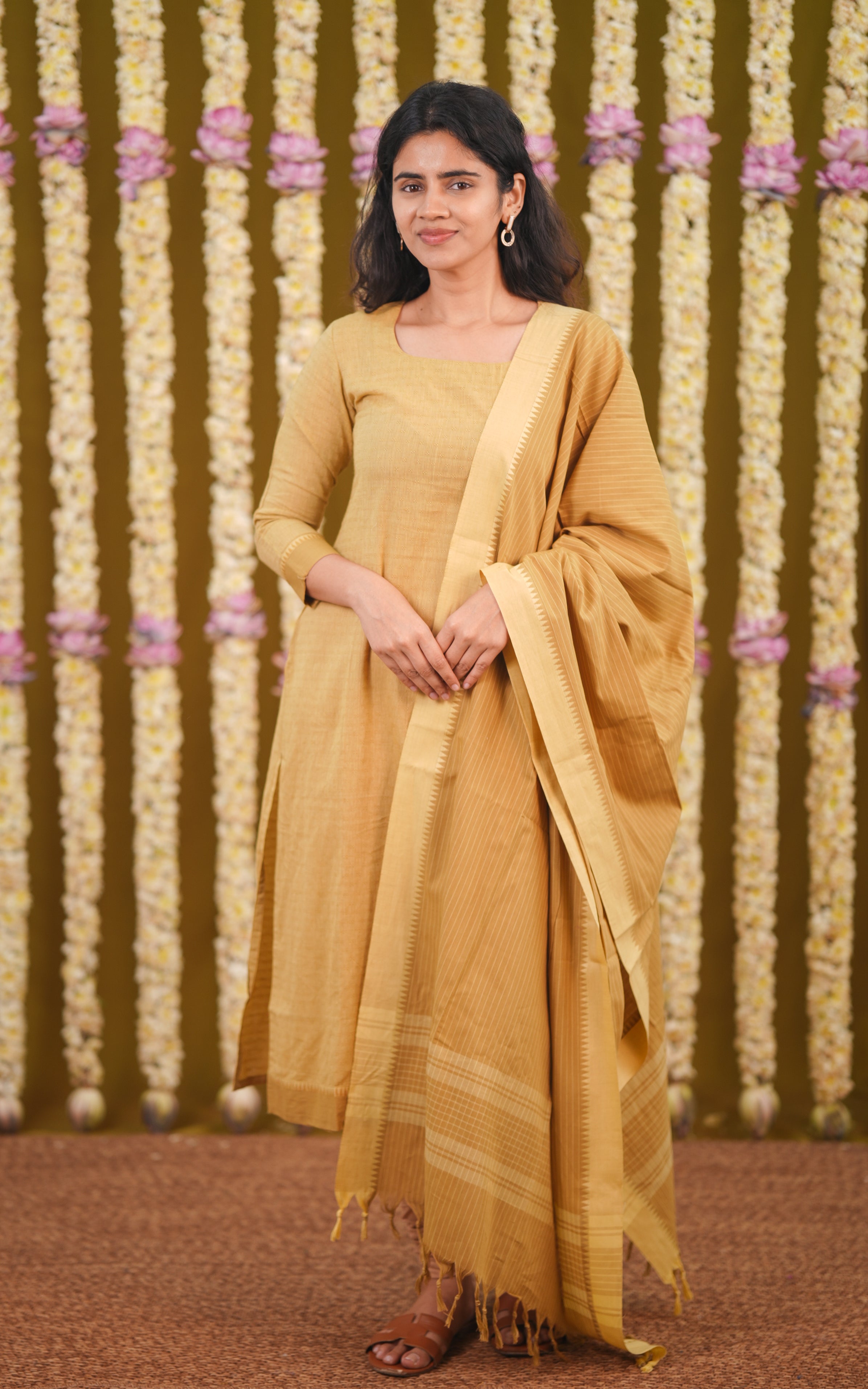 Suchithra Mustard (Kurti+Dupatta) KURTIS instore