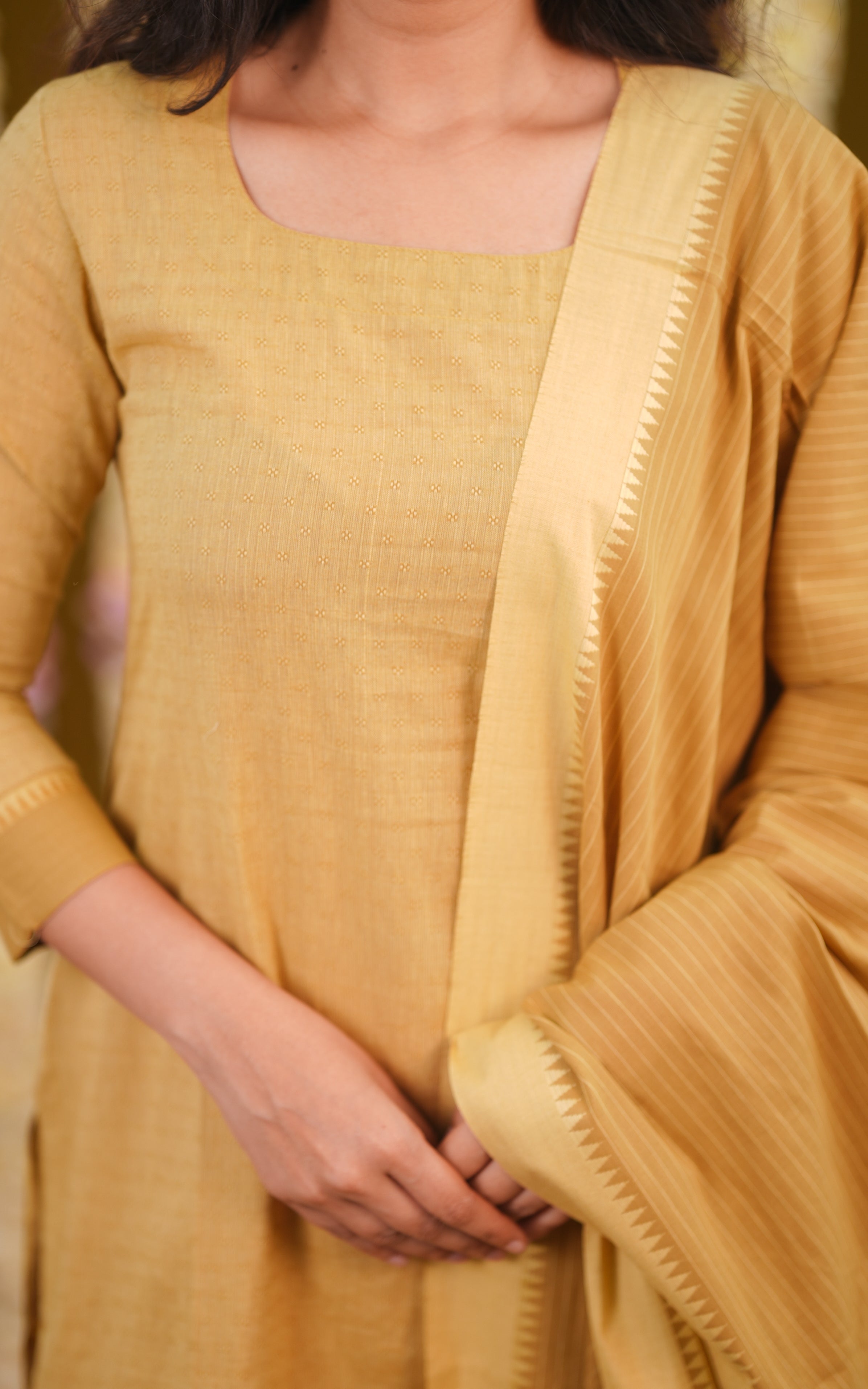 Suchithra Mustard (Kurti+Dupatta) KURTIS instore