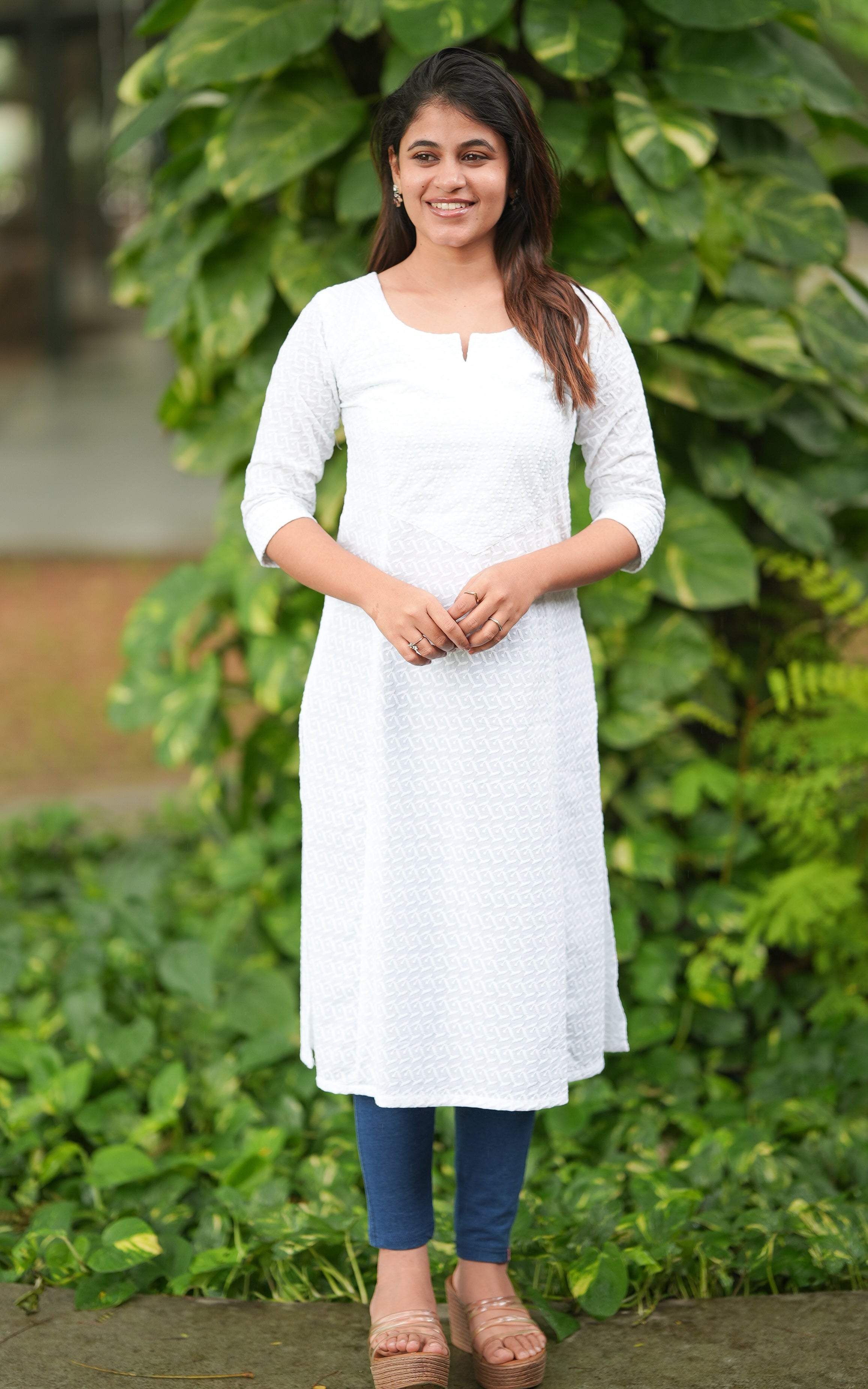 Aadhilakshmi White A KURTIS instore