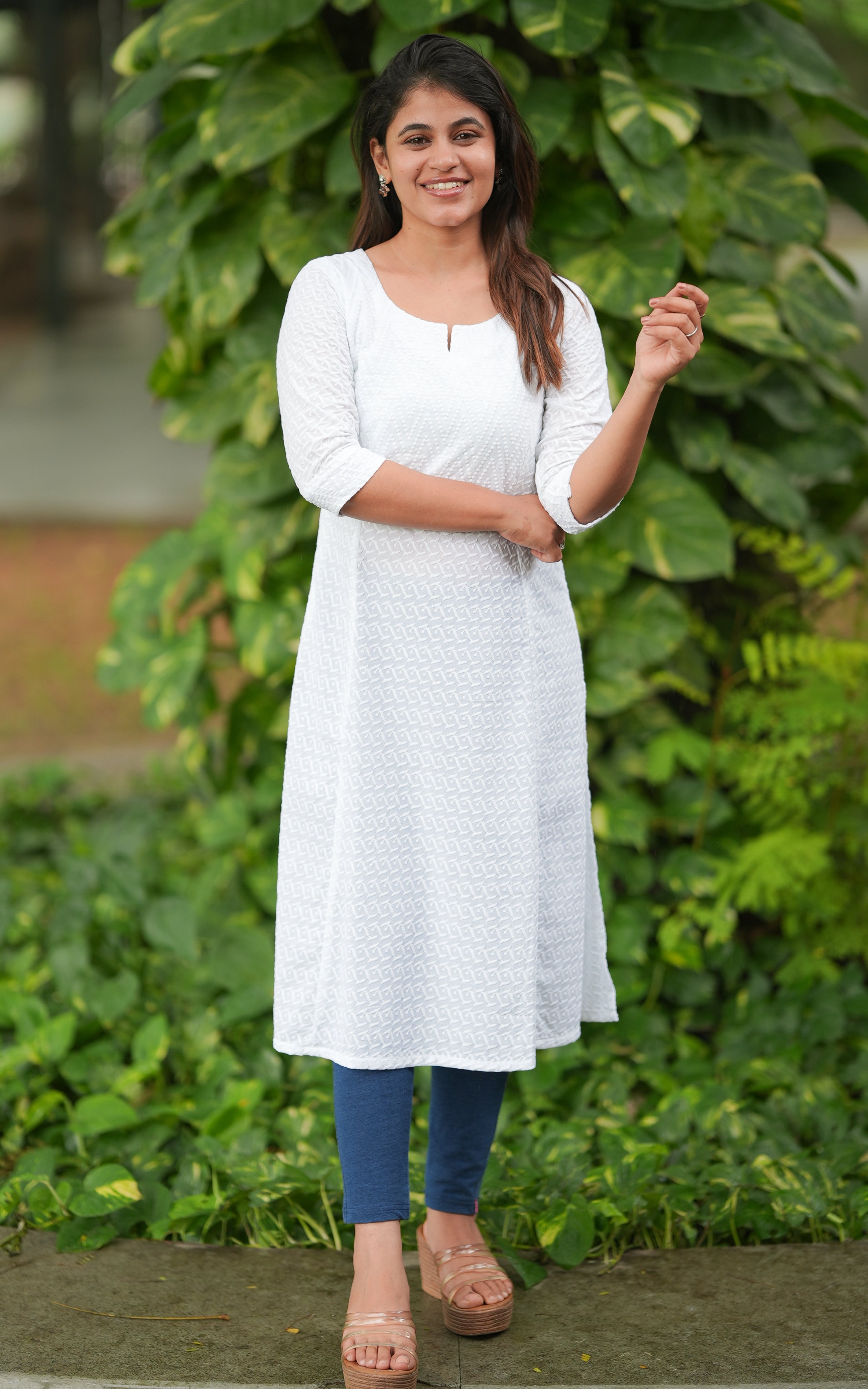 Aadhilakshmi White A KURTIS instore