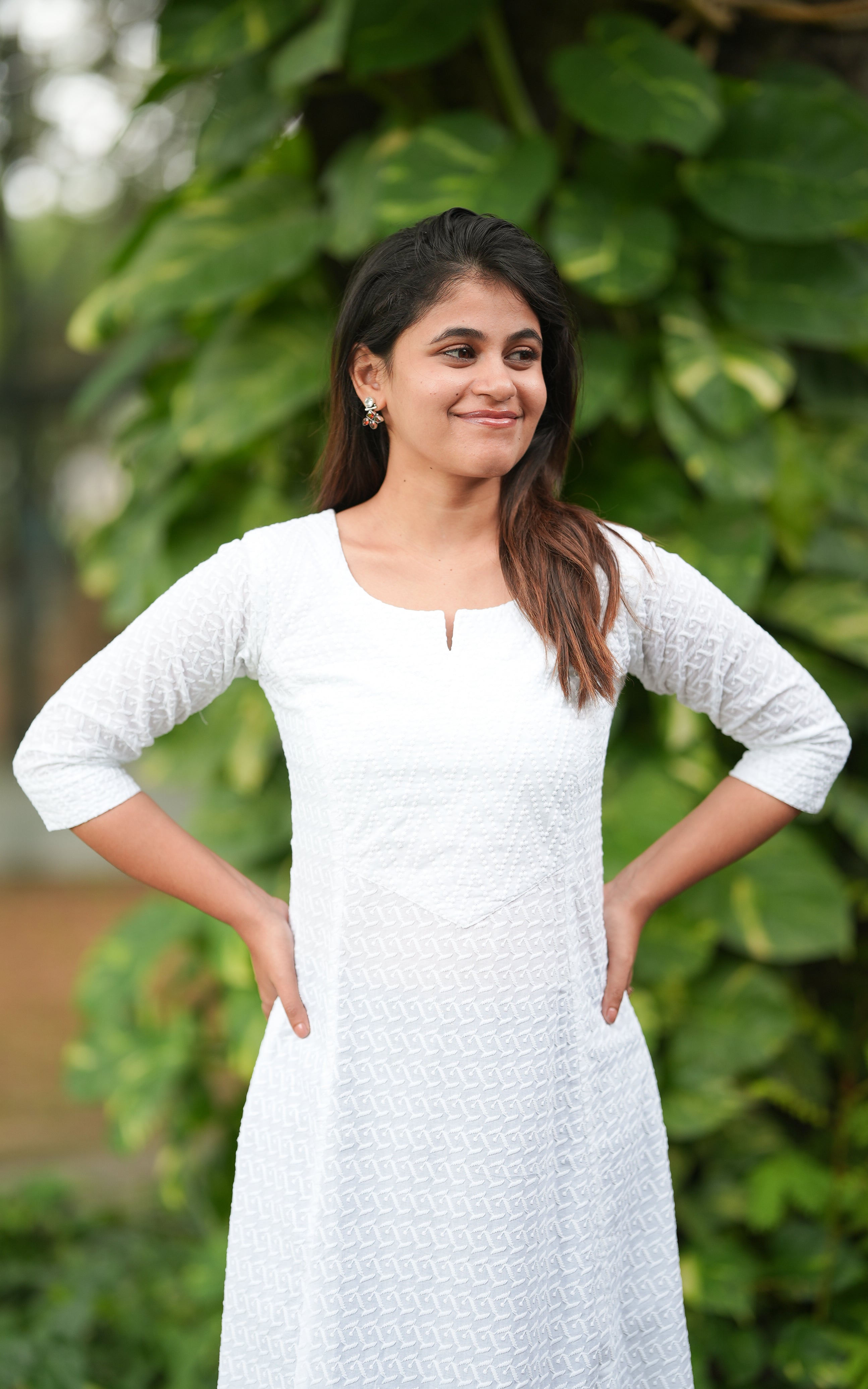 Aadhilakshmi White A KURTIS instore