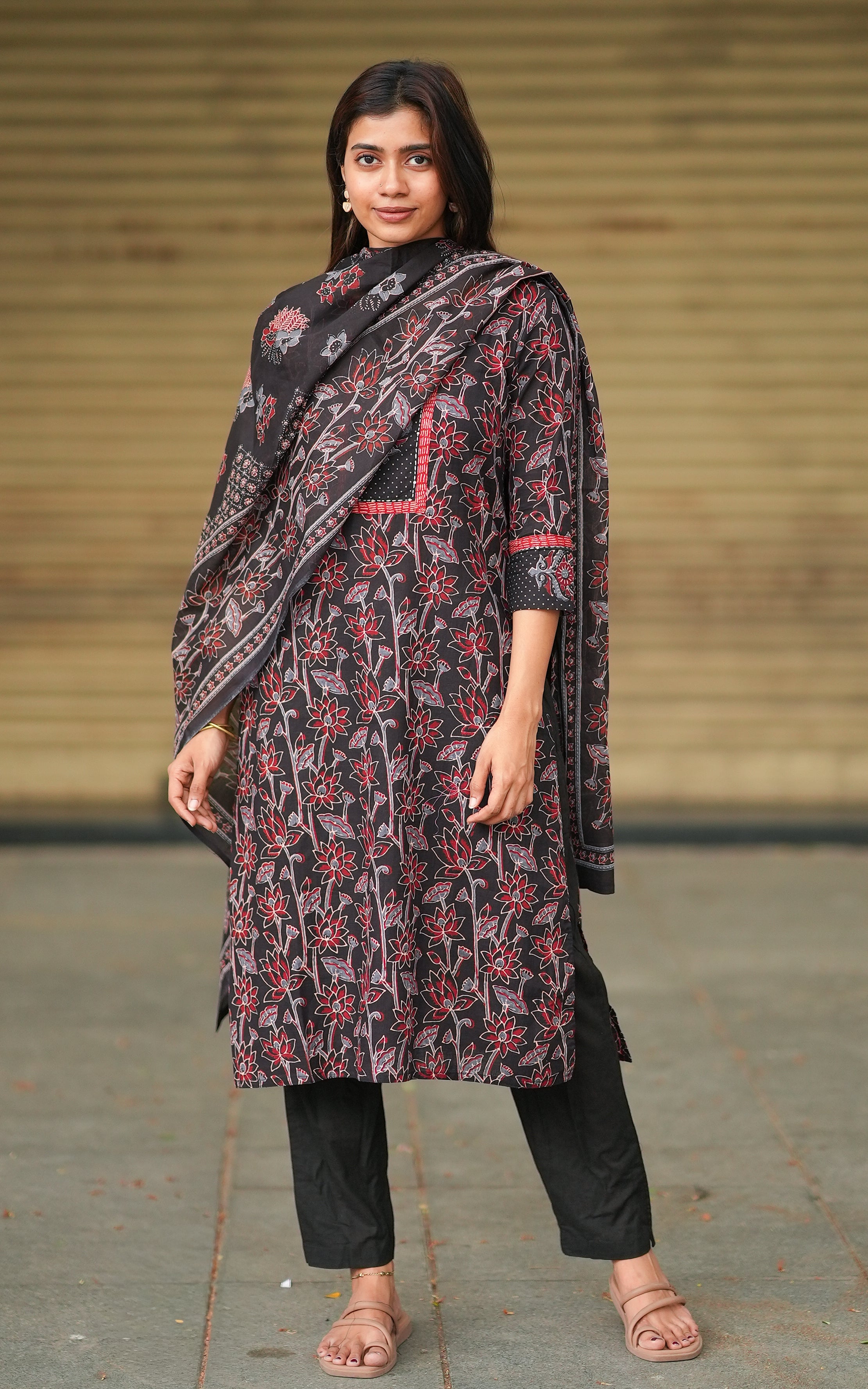 Swathi Black (Kurti+Pant+Dupatta)