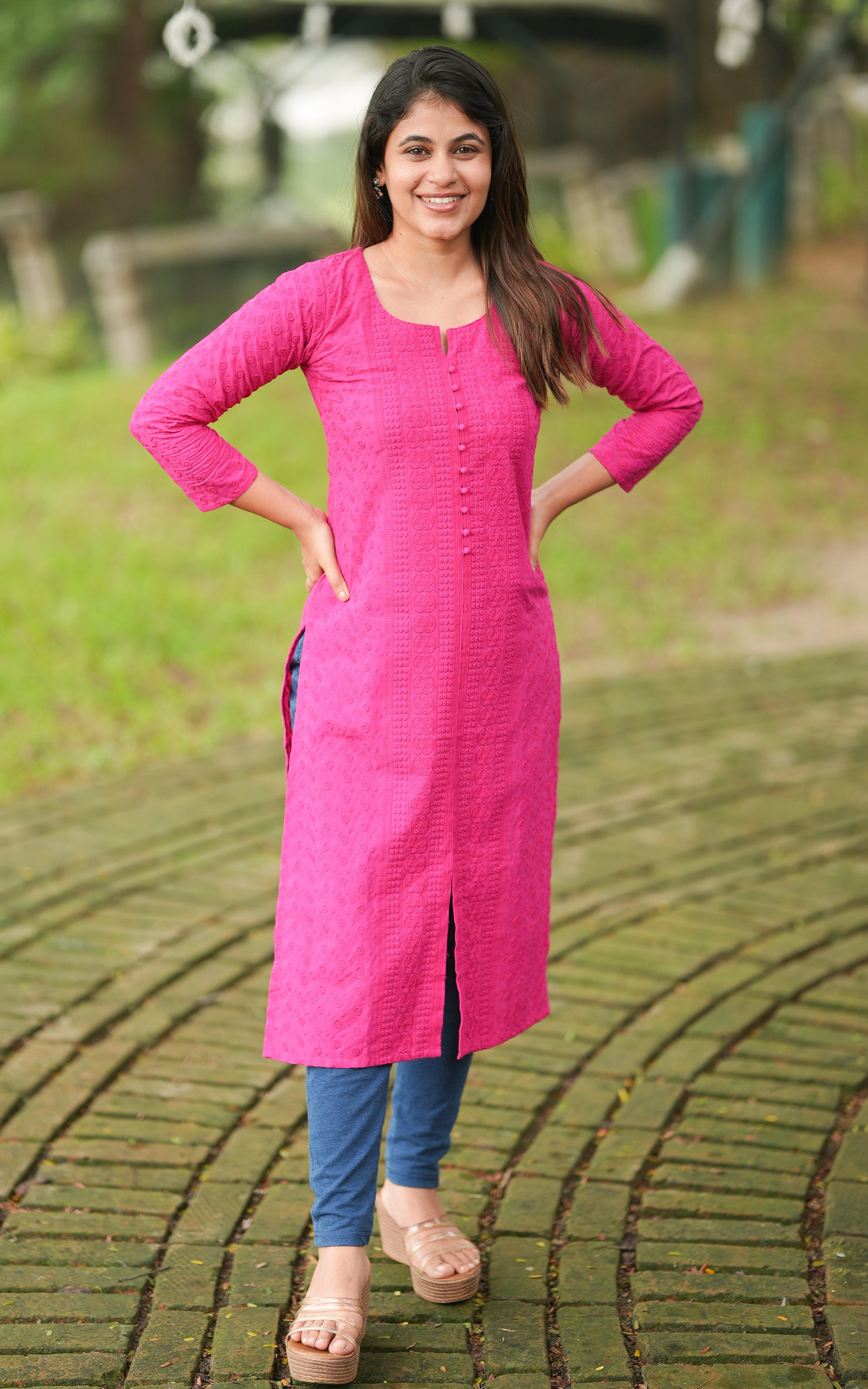 Aadhilakshmi Pink KURTIS instore