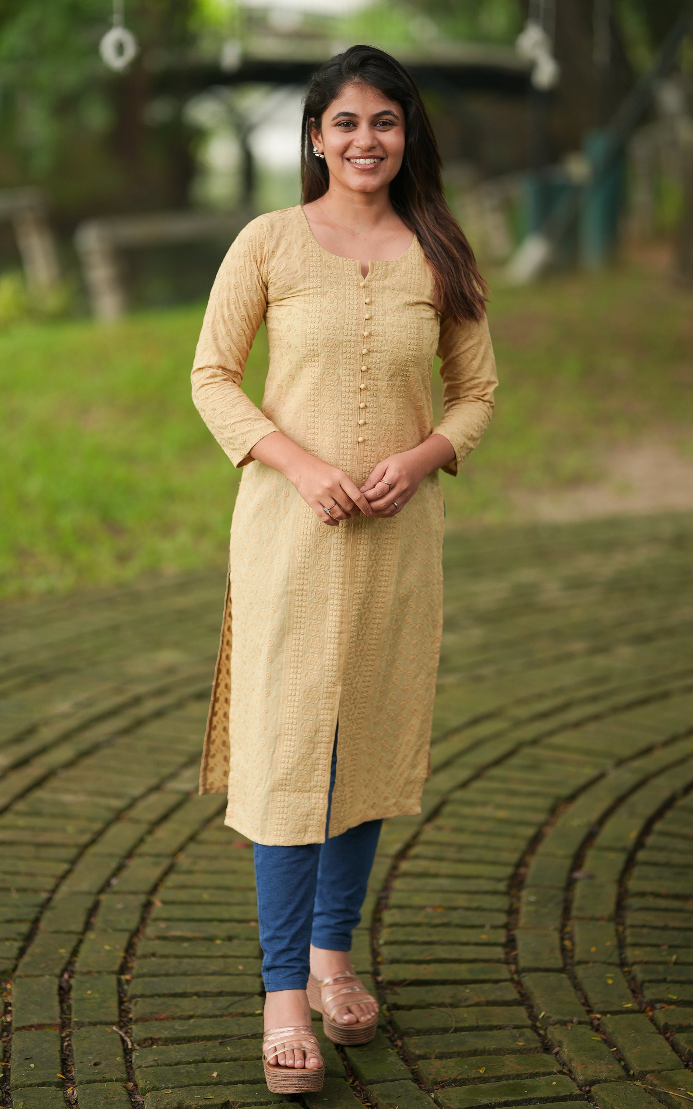 Aadhilakshmi Sandal KURTIS instore
