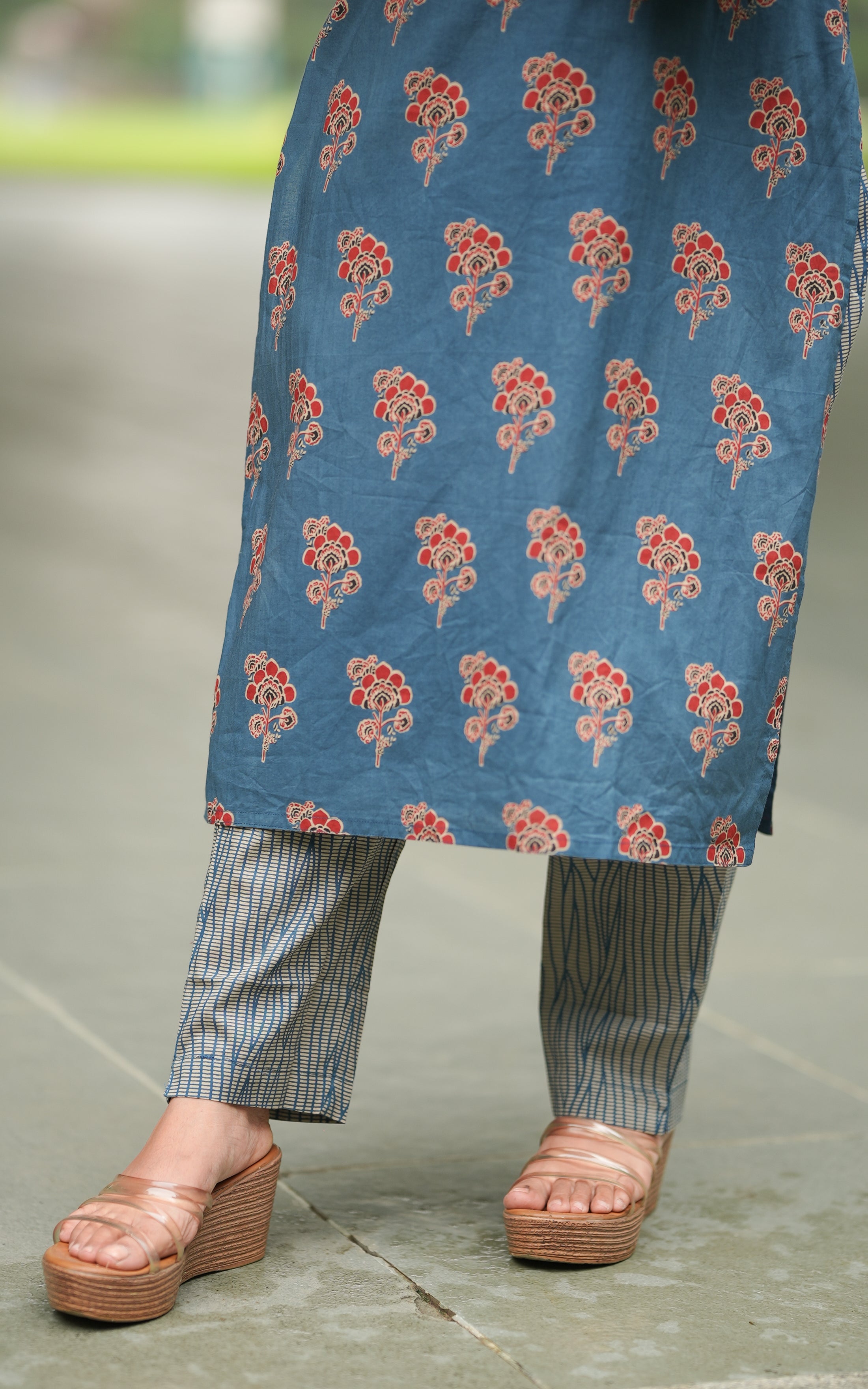 Elaiyarani Blue (Kurti+Pant+Dupatta) KURTIS instore
