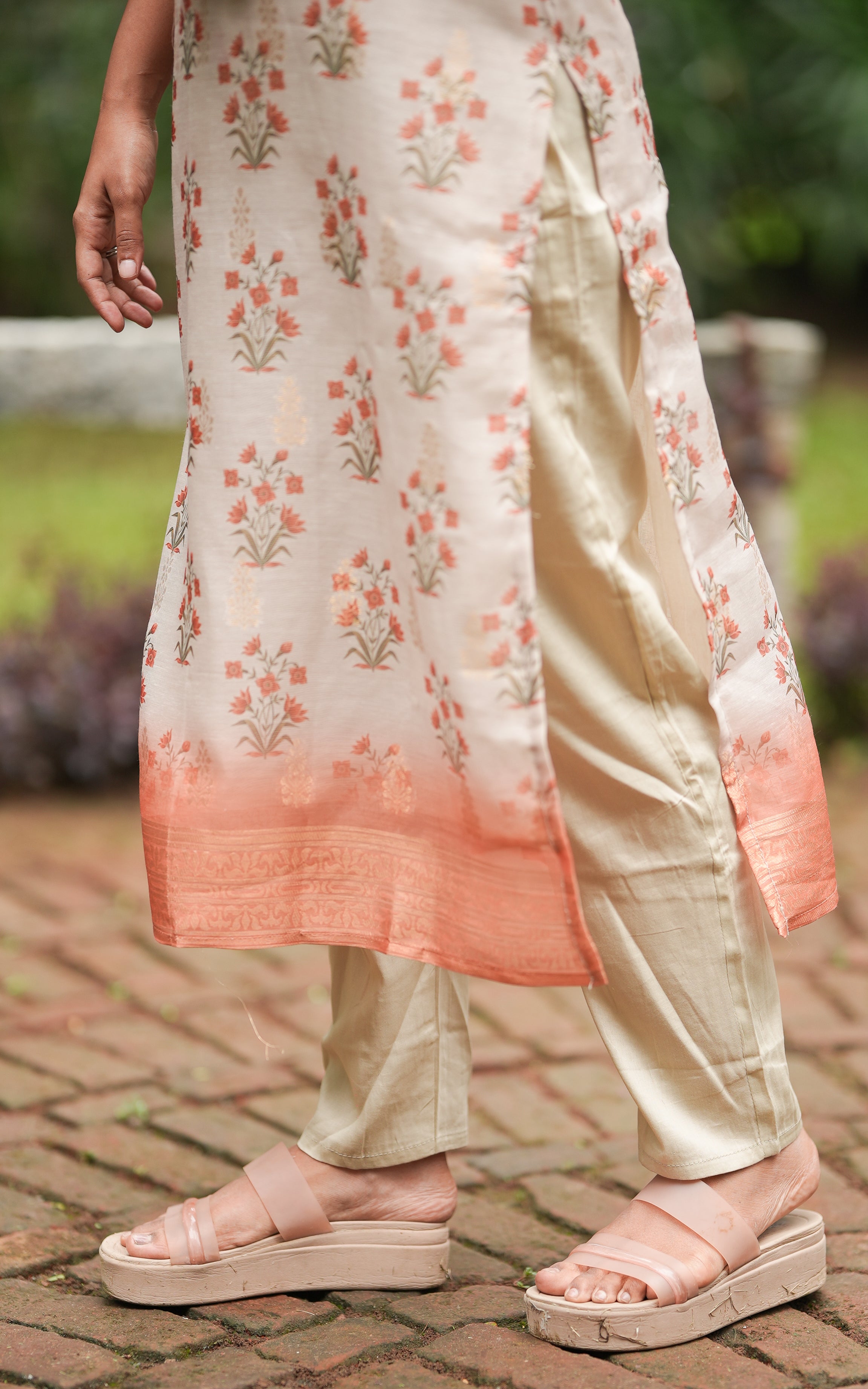 Nivethitha Beige (Kurti+Pant+Dupatta) KURTIS instore