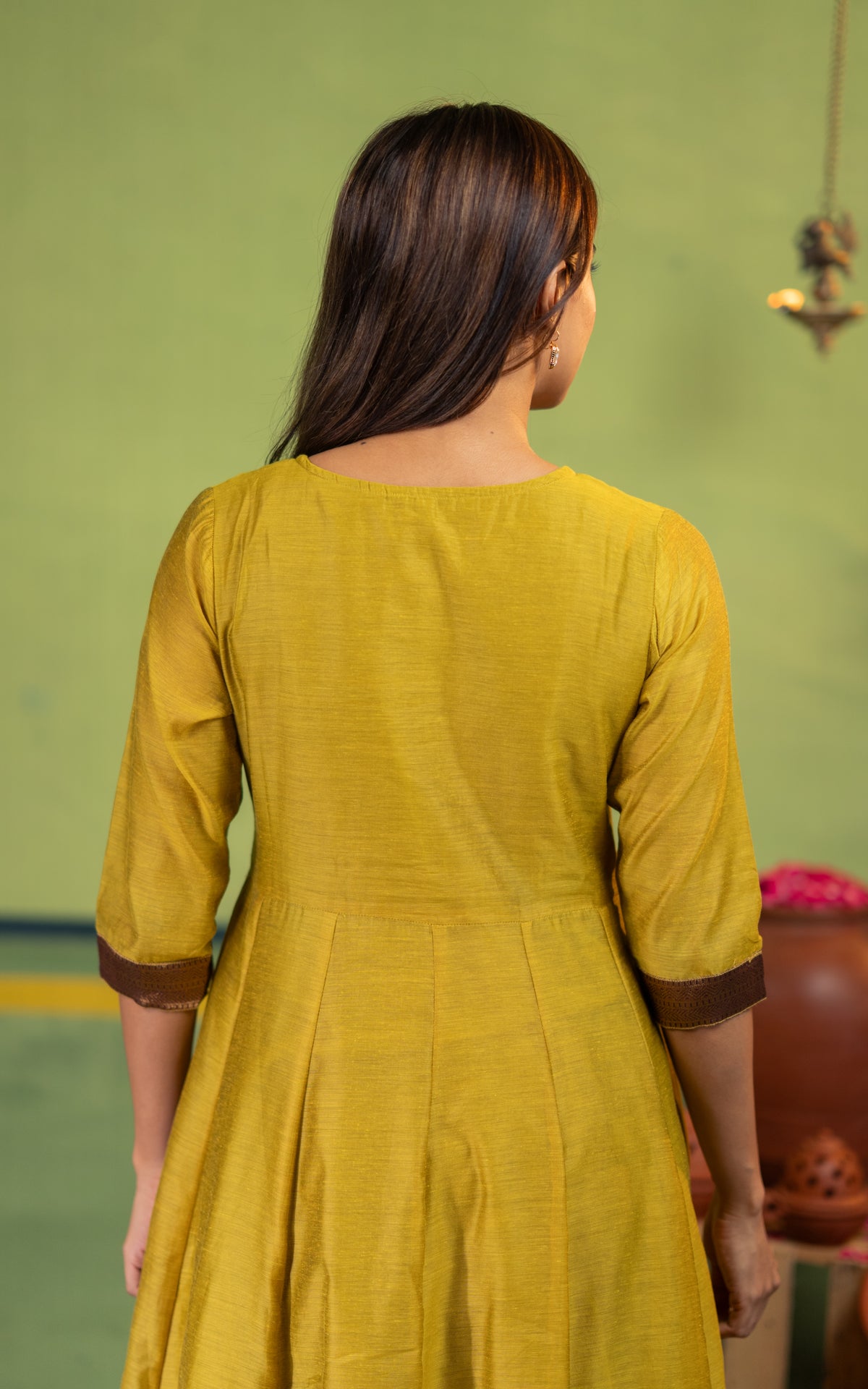Vintage Vizha Kolam B (Kurti+Dupatta)