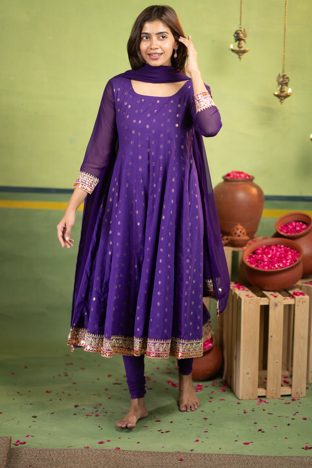 Dasara with Lining (Kurti+Dupatta)