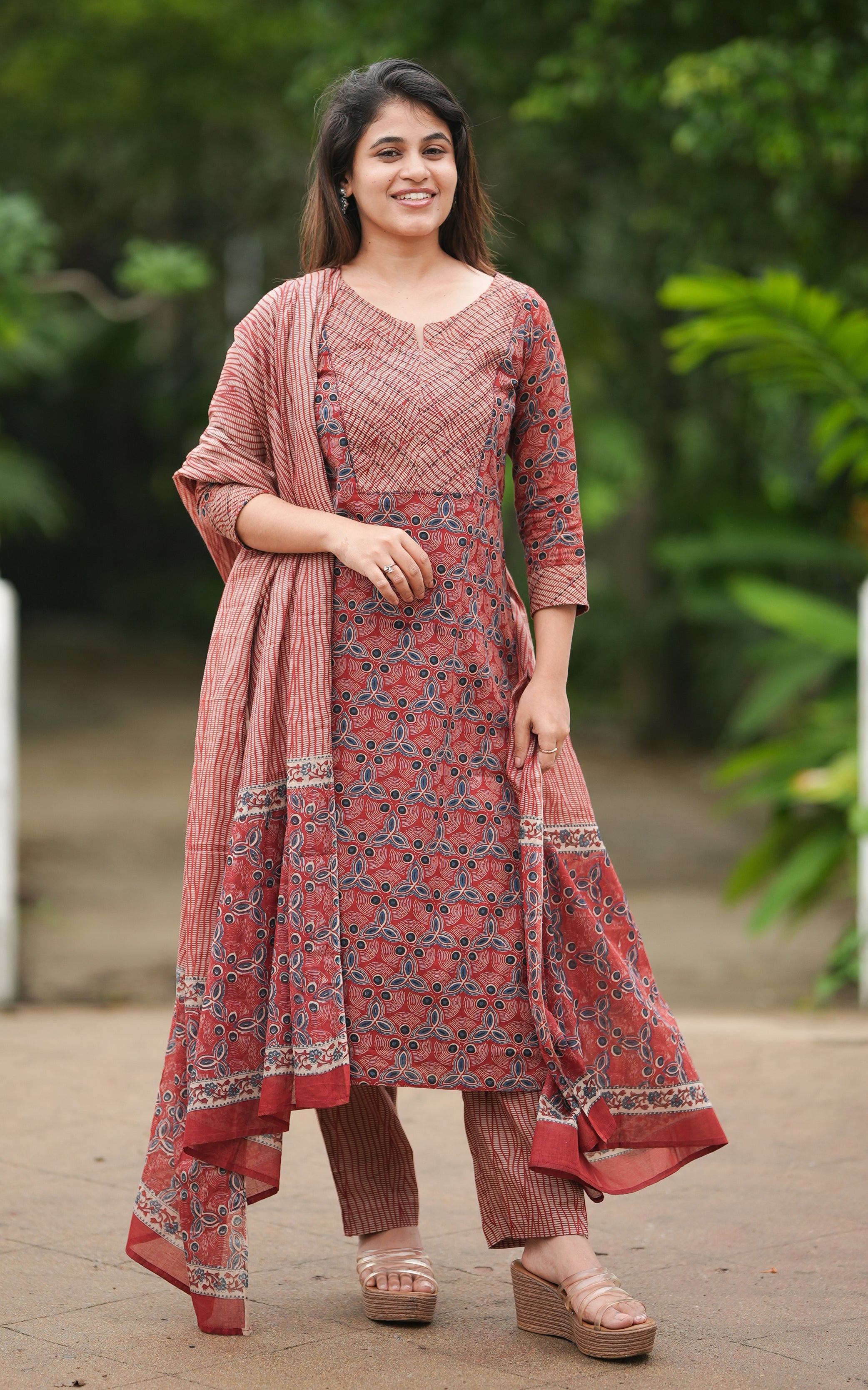 Nishidha Maroon (Kurti+Pant+Dupatta) KURTIS instore